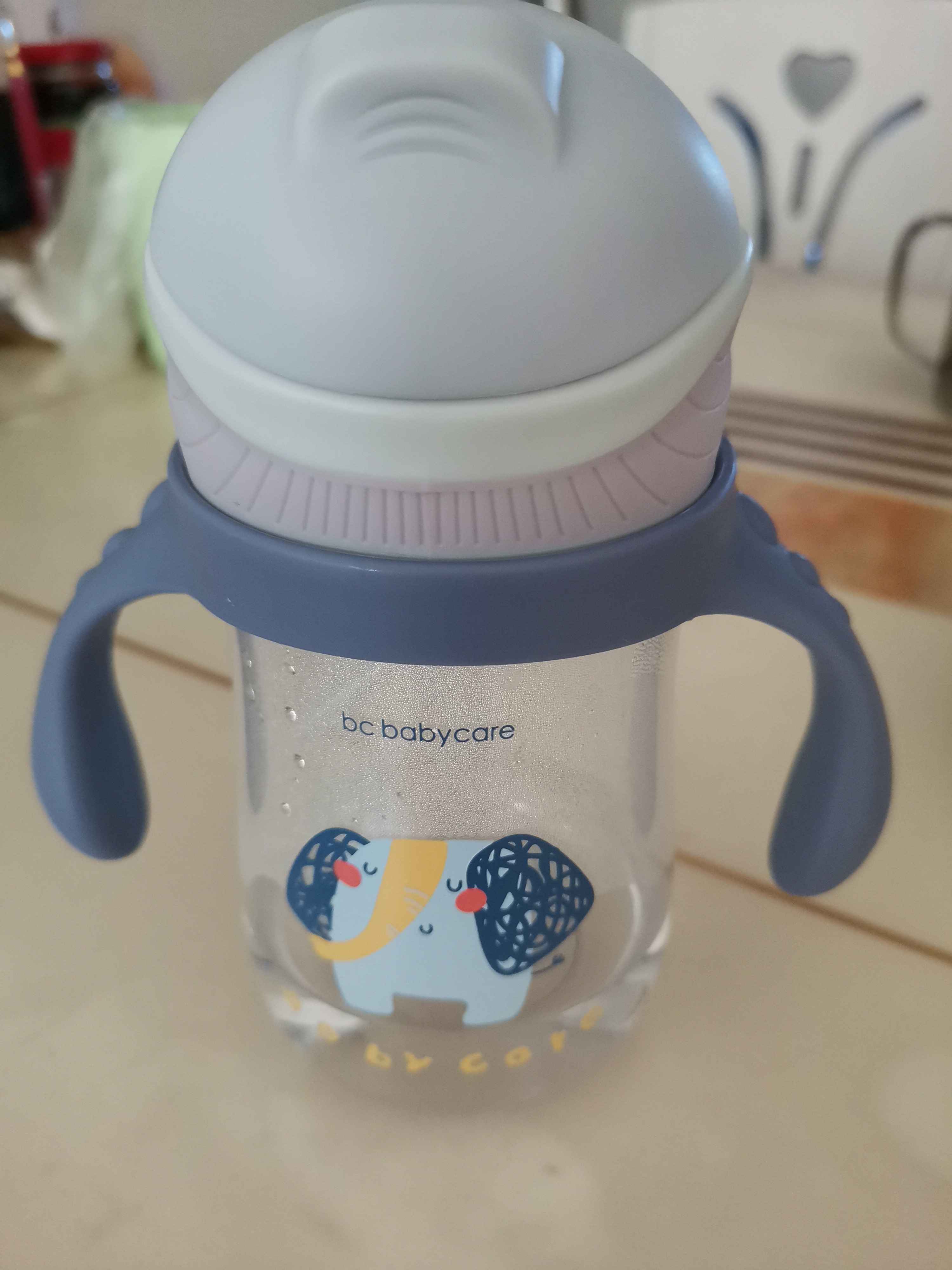 babycare把手款学饮杯，240ml静谧蓝