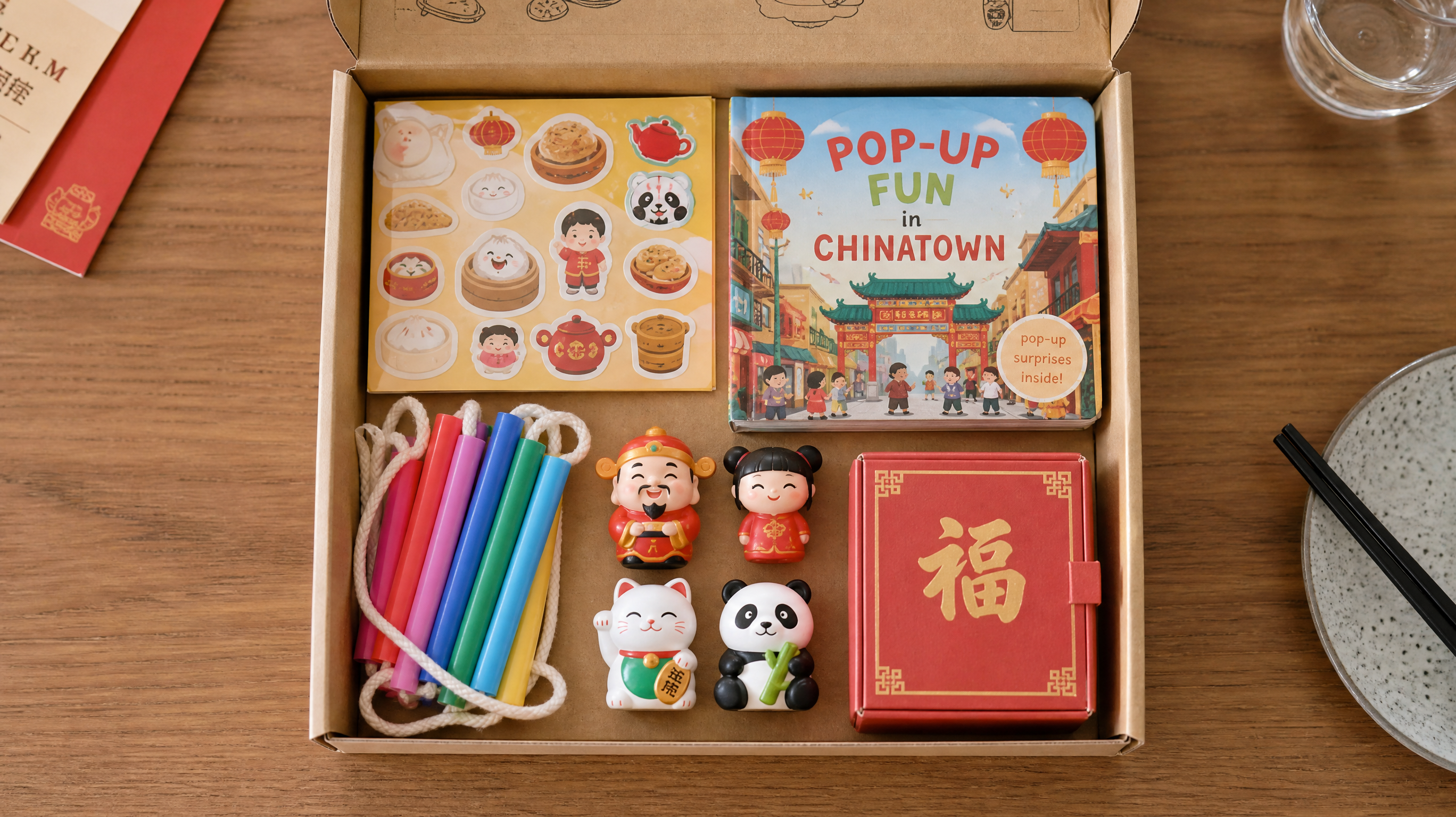 A flatlay top-down view of a toddler's 