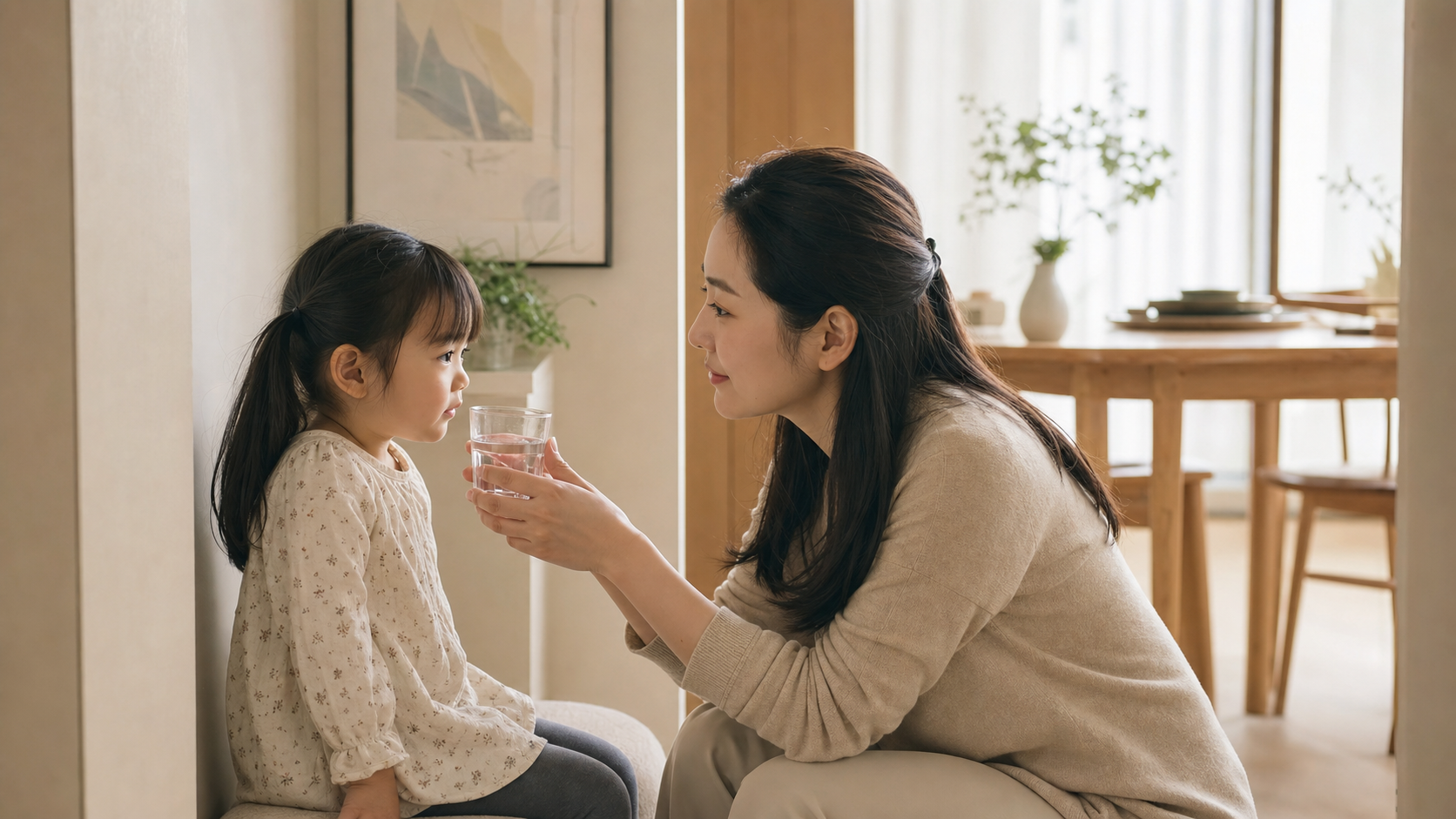 A heartwarming photorealistic image of a Chinese y