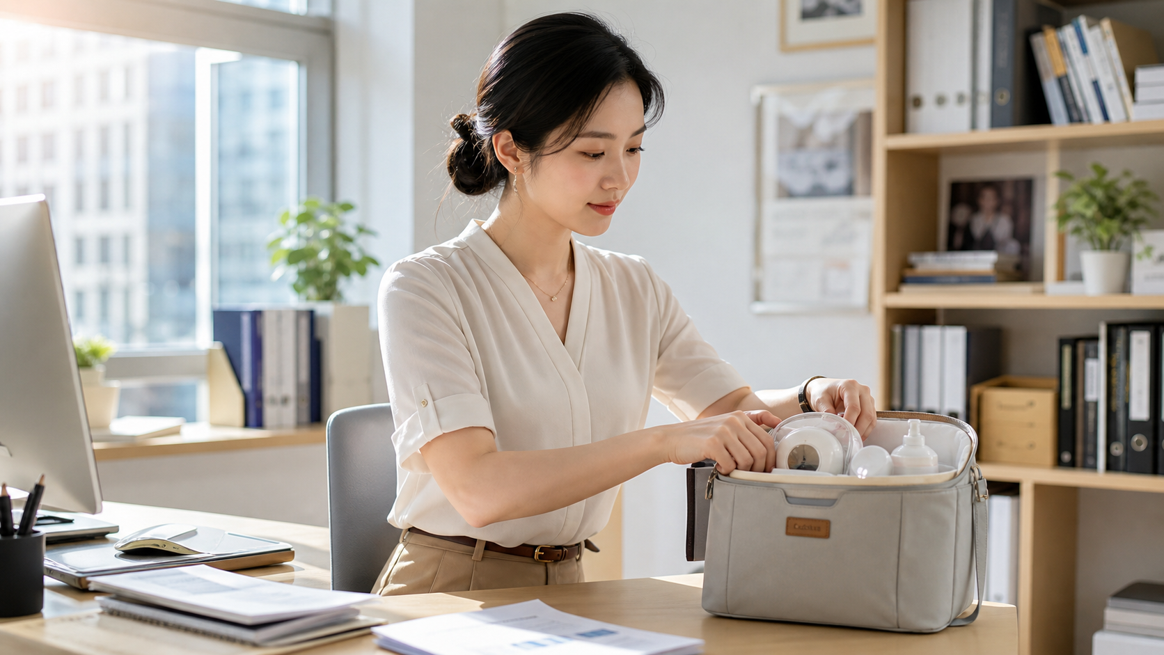 A realistic photography of a modern Chinese workin