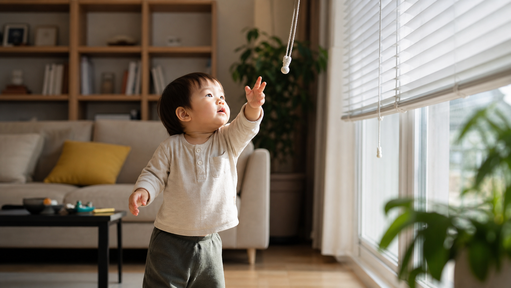A realistic photograph of a Chinese toddler playin