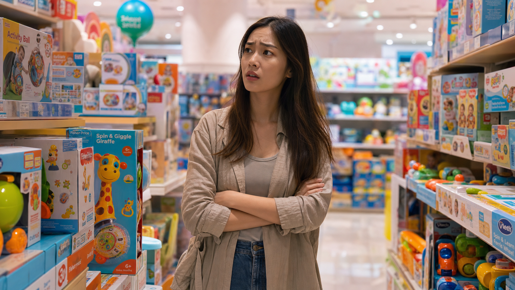 A realistic photography of a young Chinese mother 
