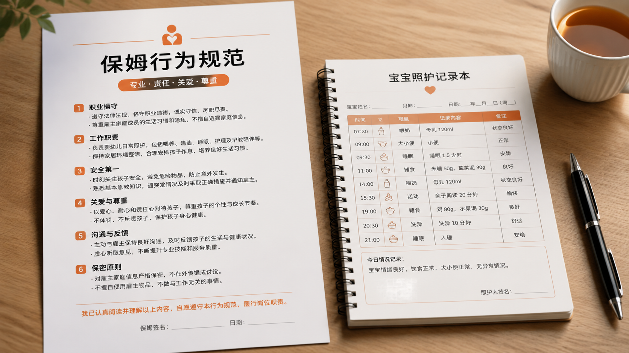 A close-up shot of a neatly printed A4 document ti