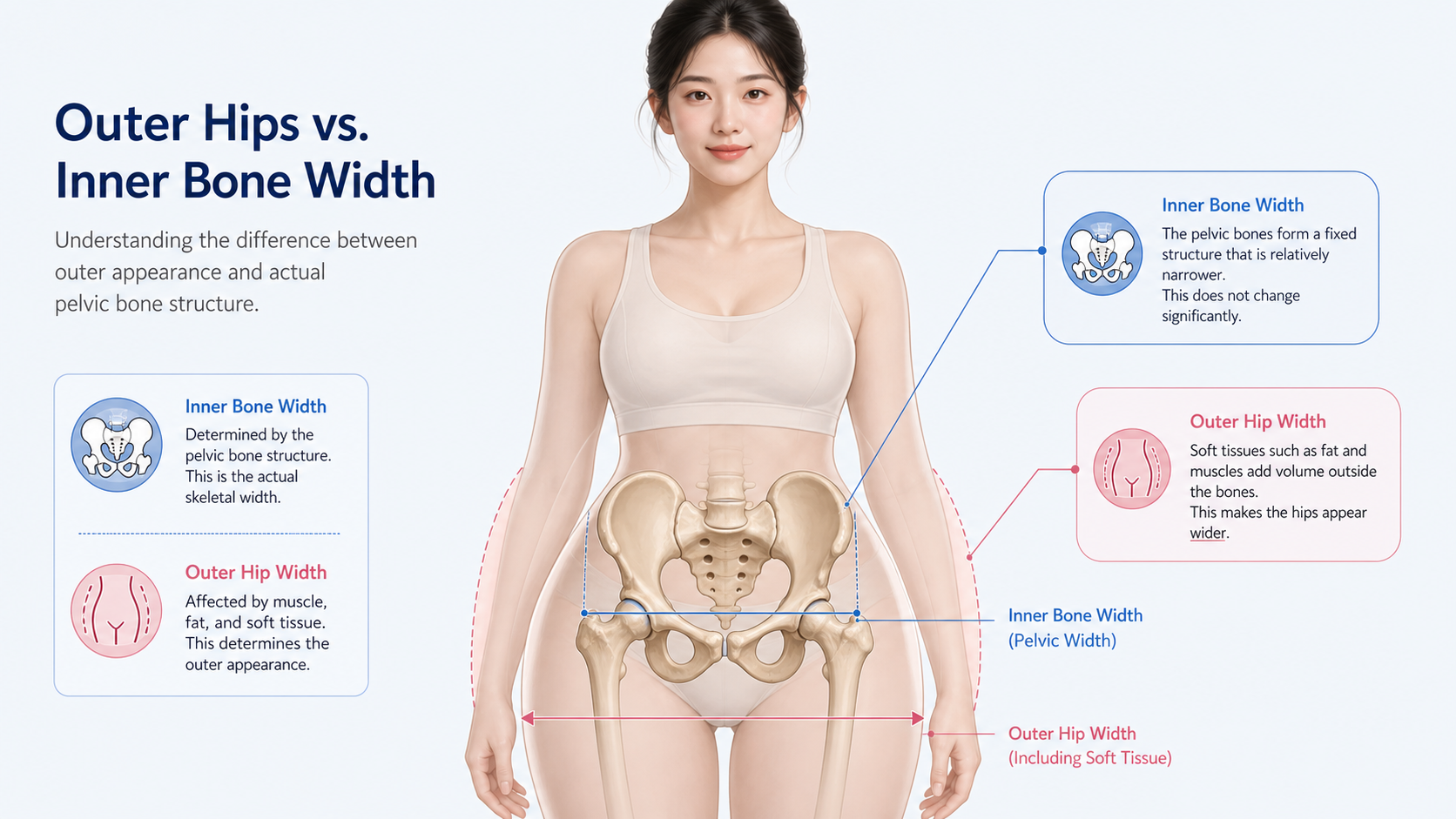 A professional medical illustration showing a fema