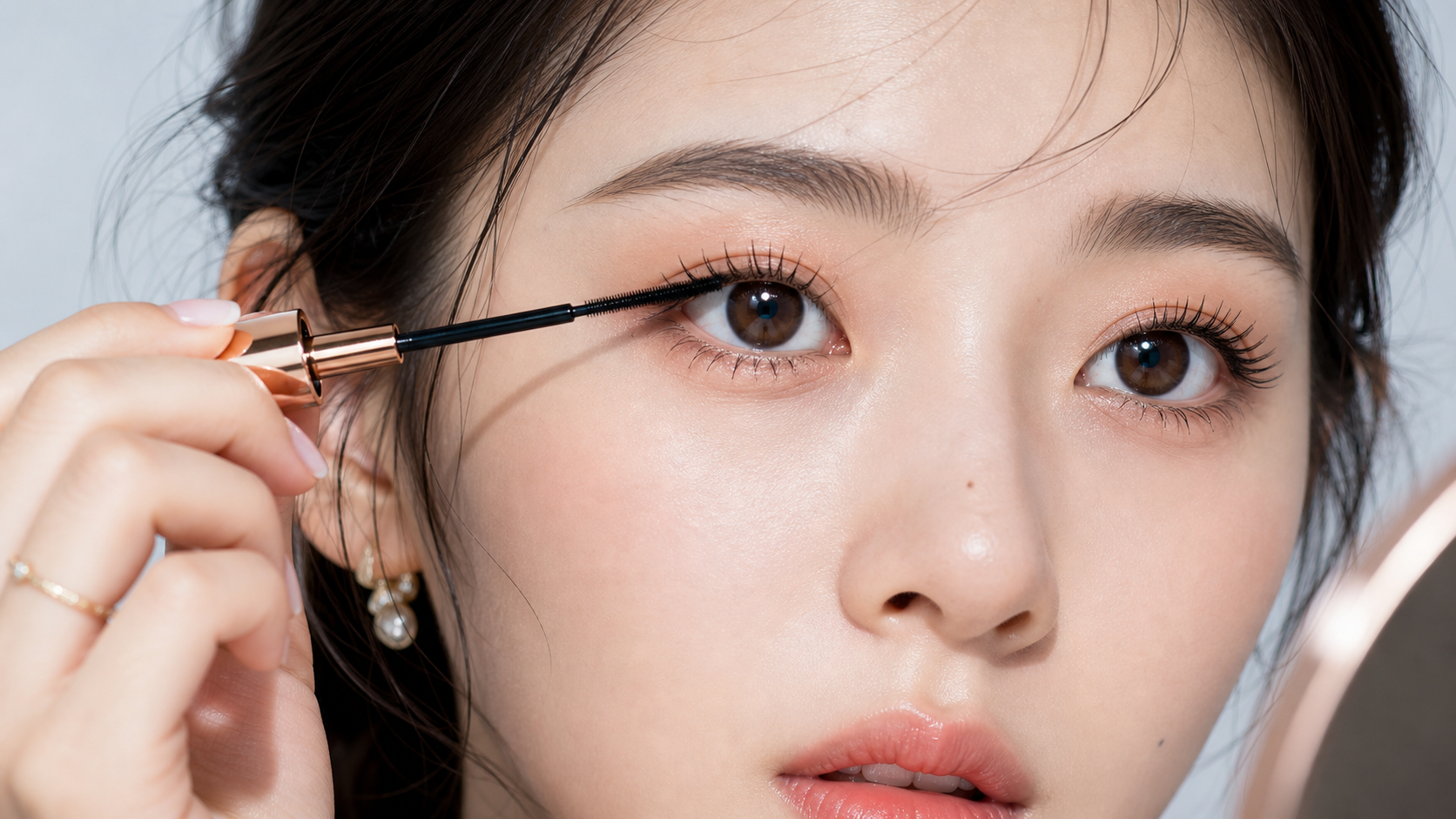 A detailed close-up of a young elegant Chinese wom