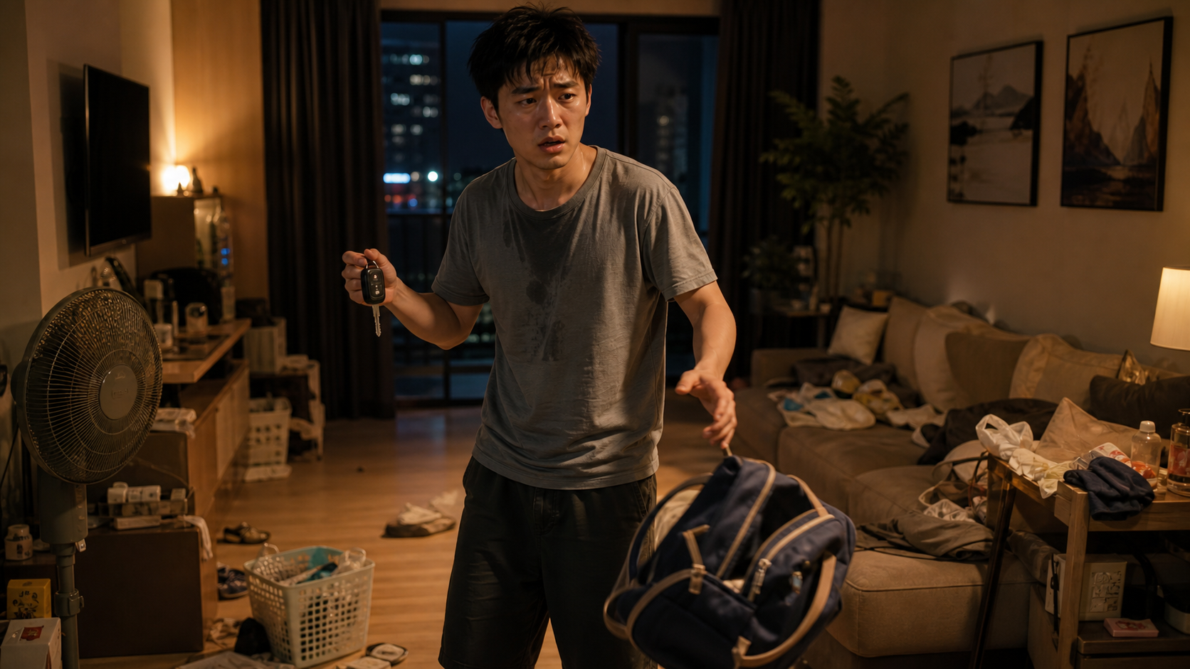 A photorealistic image of a young Chinese man look