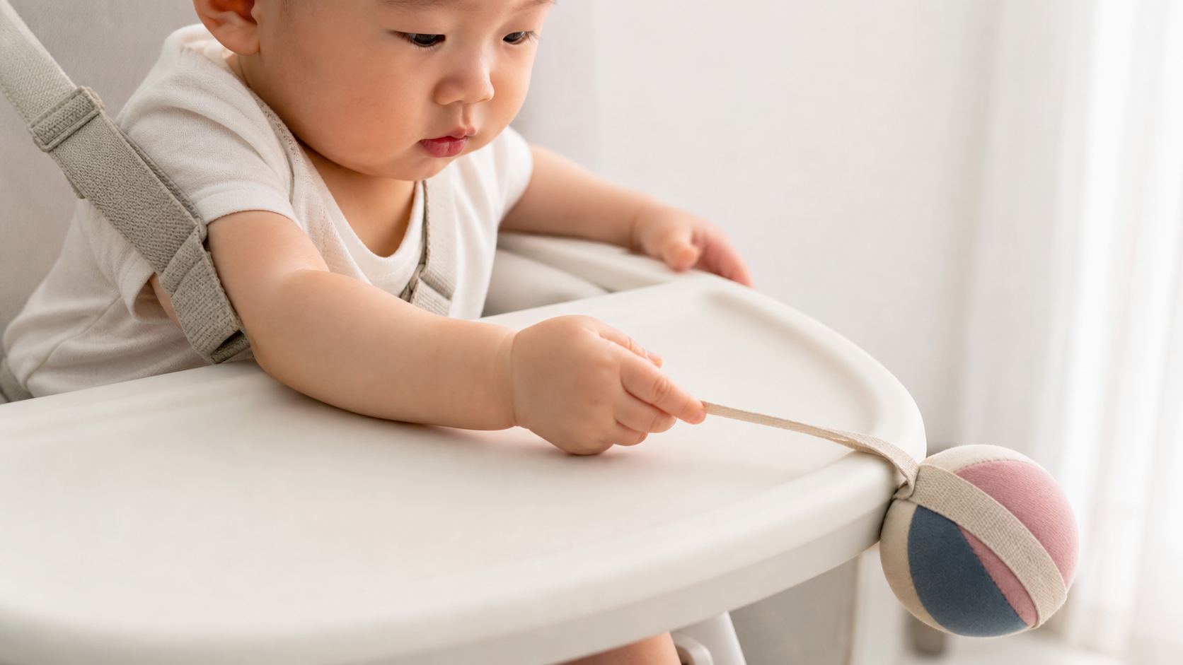 Close-up realistic shot of a 10-month-old Chinese