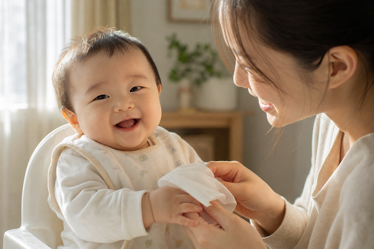 A heartwarming close-up shot of a smiling Chinese