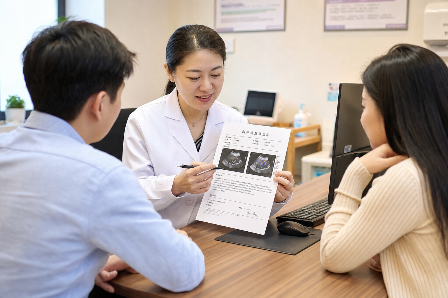 A professional and friendly Chinese female doctor