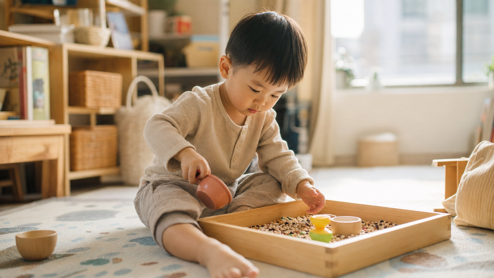 A high-quality photo of a 3-year-old Chinese toddl