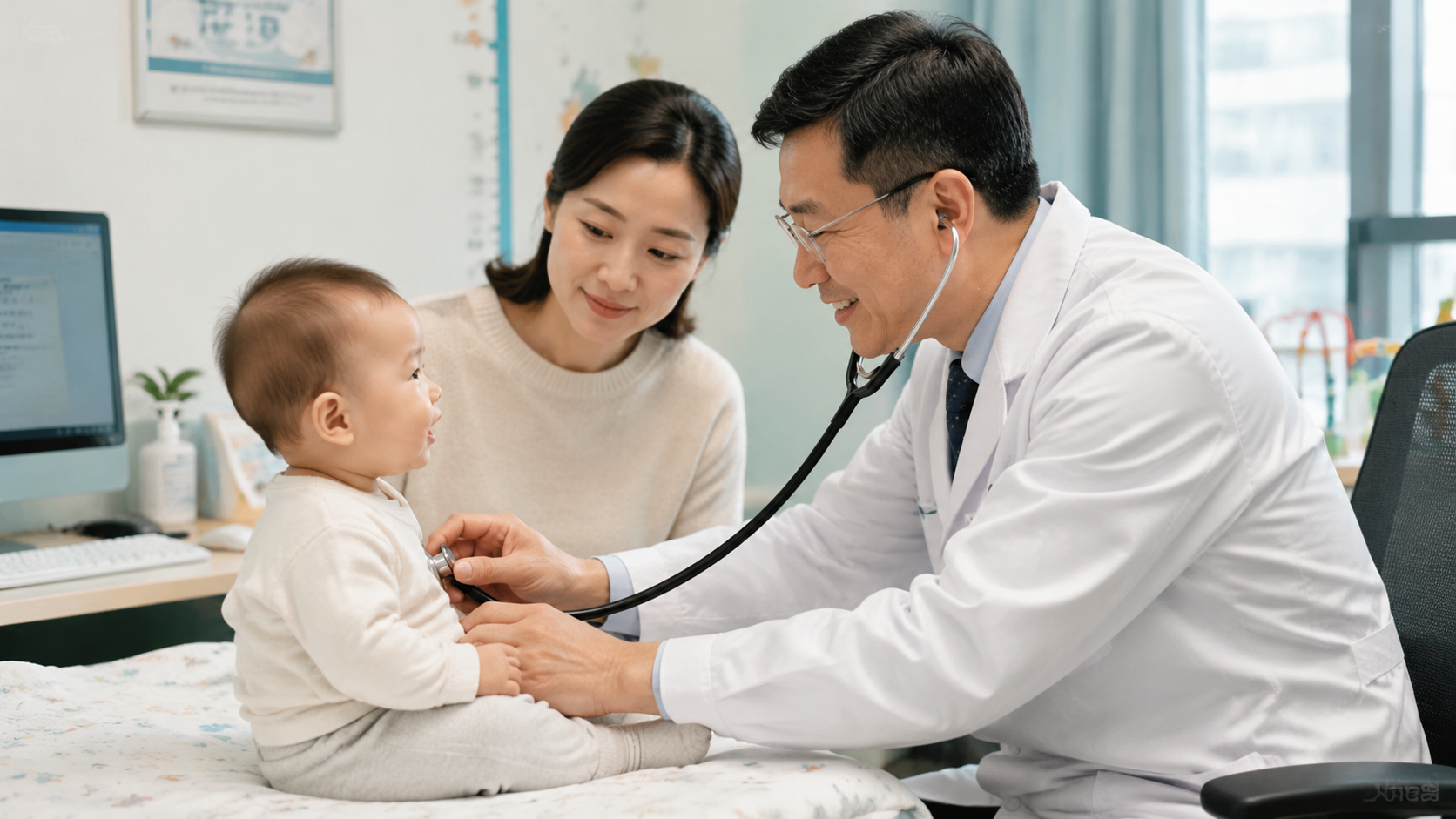 A professional and friendly Chinese pediatrician e