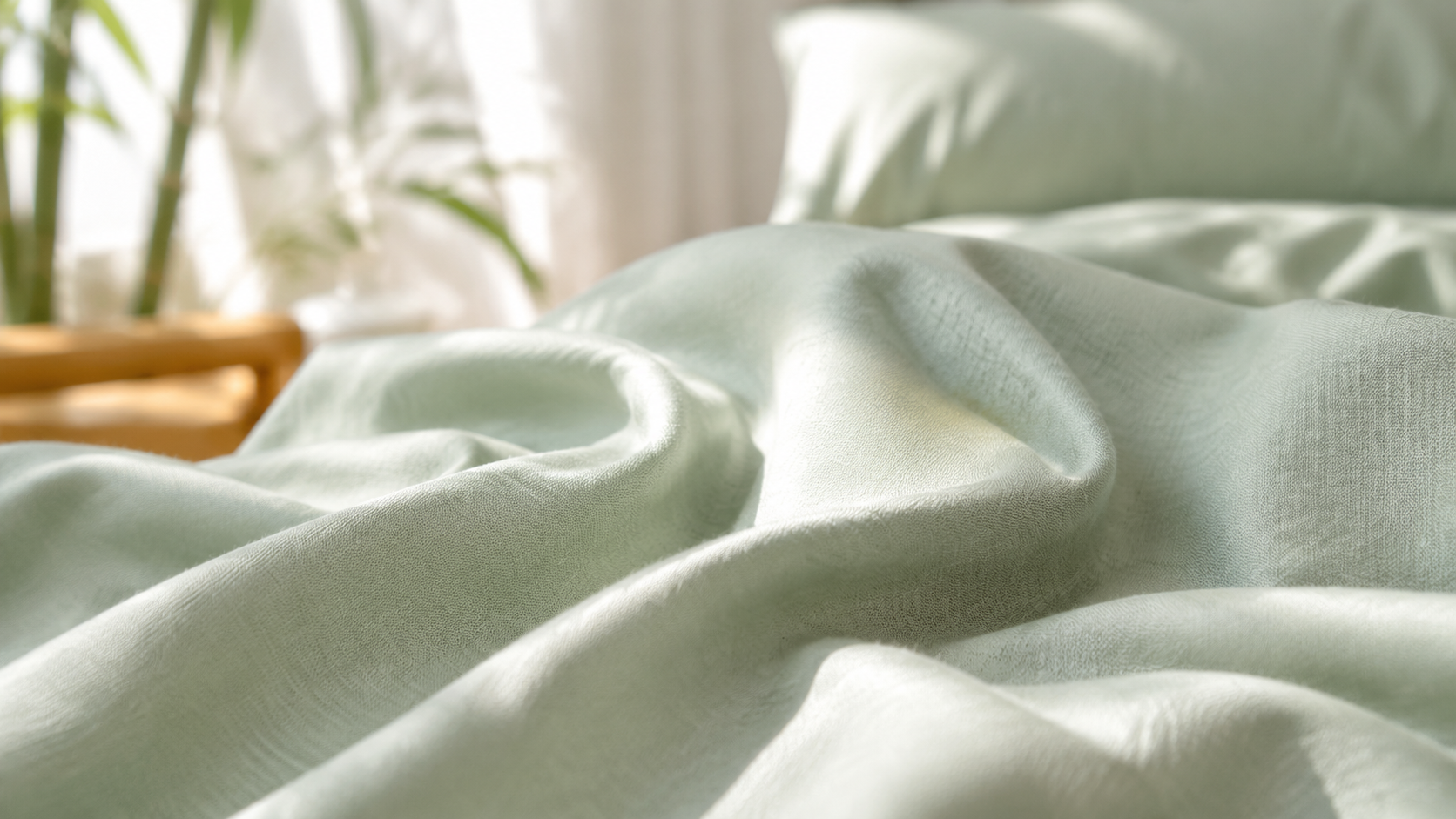 Close-up shot of soft, breathable modal and bamboo