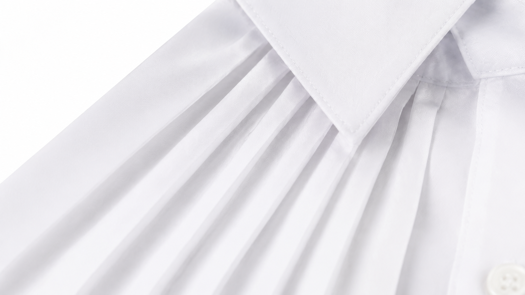 Macro photography of a crisp white shirt fabric, s