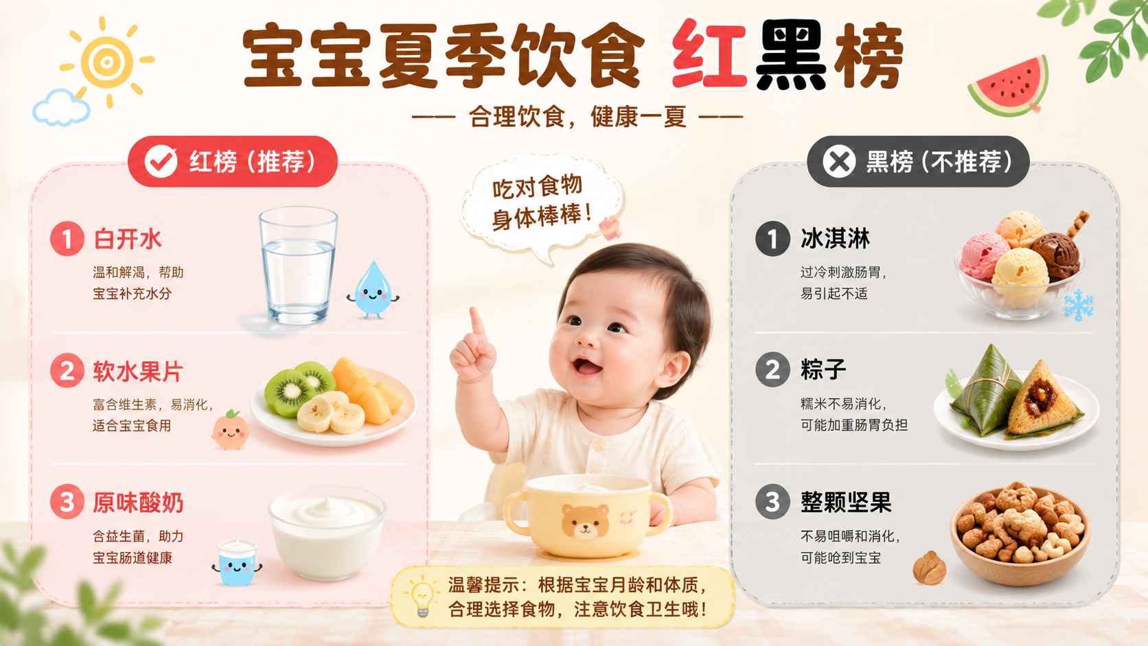 长辈乱喂夏日冰品？三招高情商拒绝！