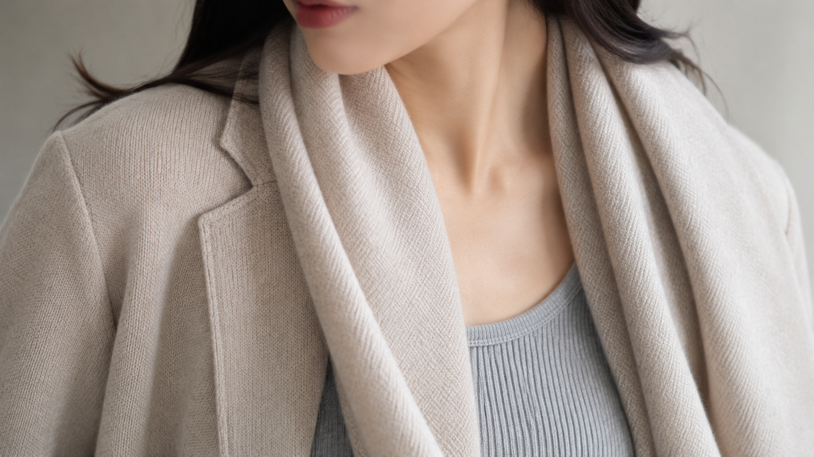Close-up macro photography of high-quality clothin