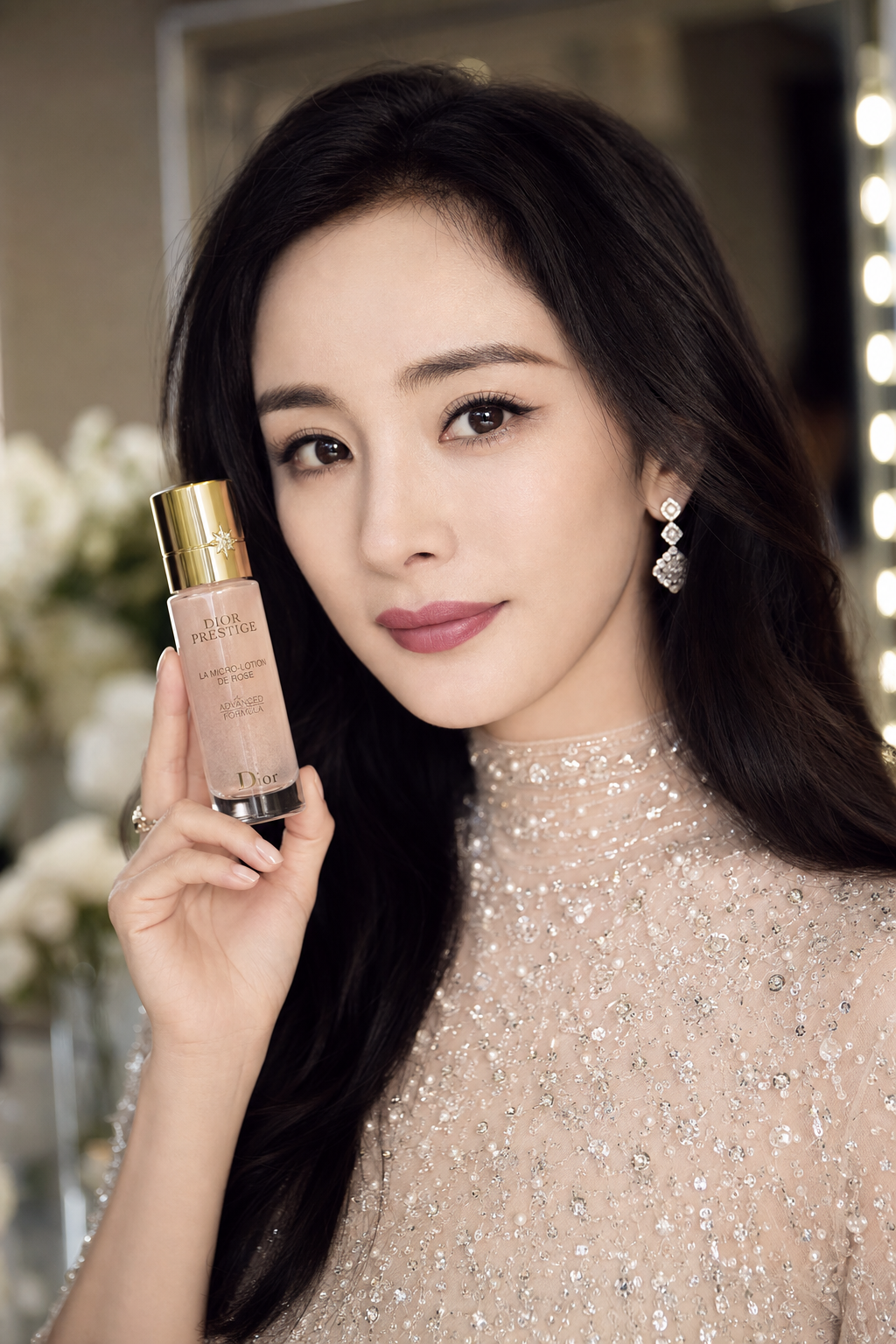 Close up of a confident Chinese female celebrity g
