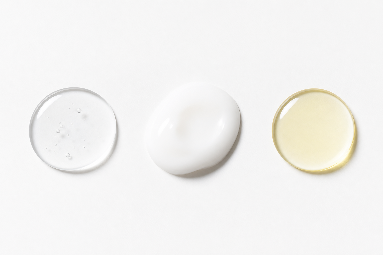 A clean, minimalist flat lay cosmetic product phot