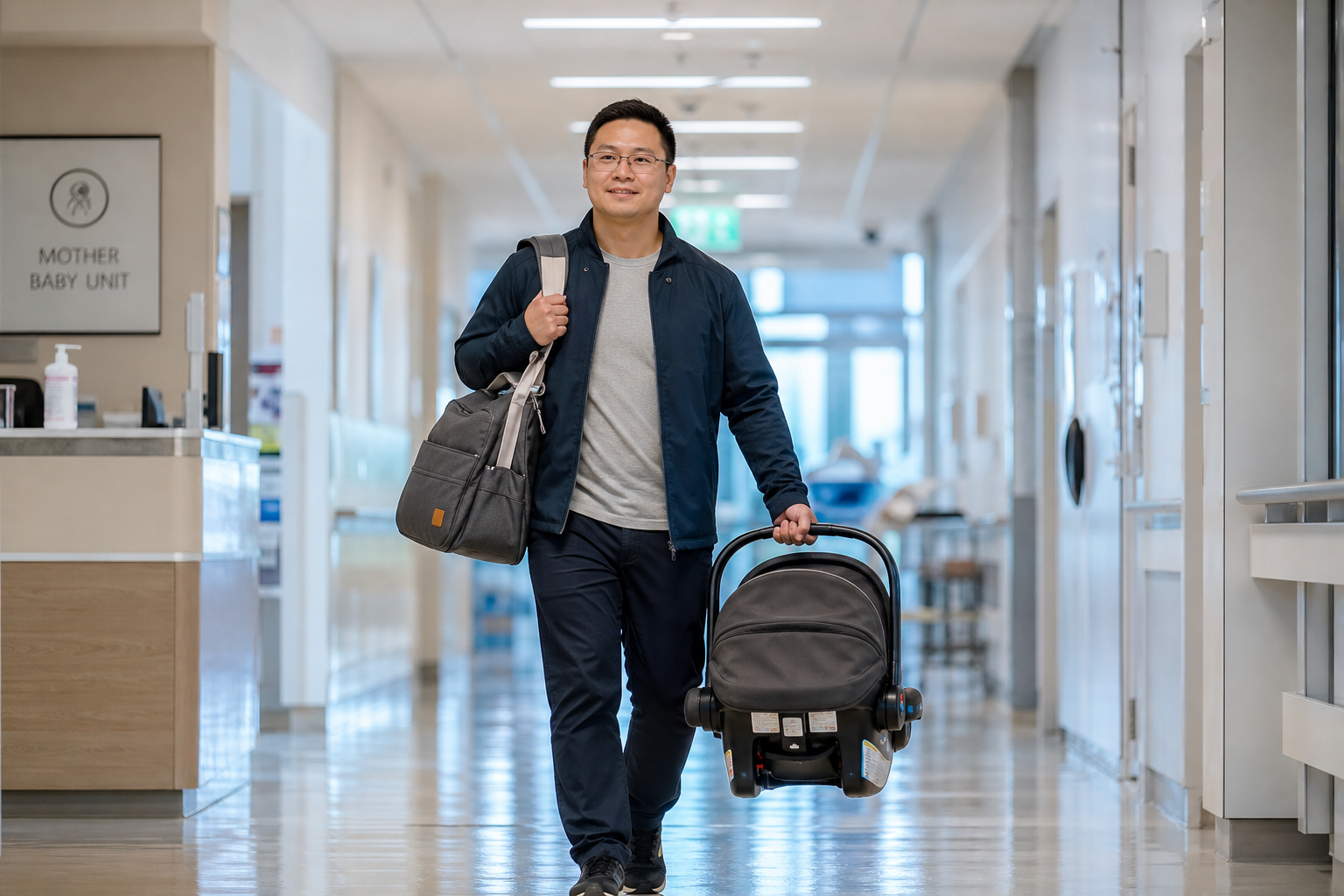 A photorealistic image of a reliable Chinese dad c