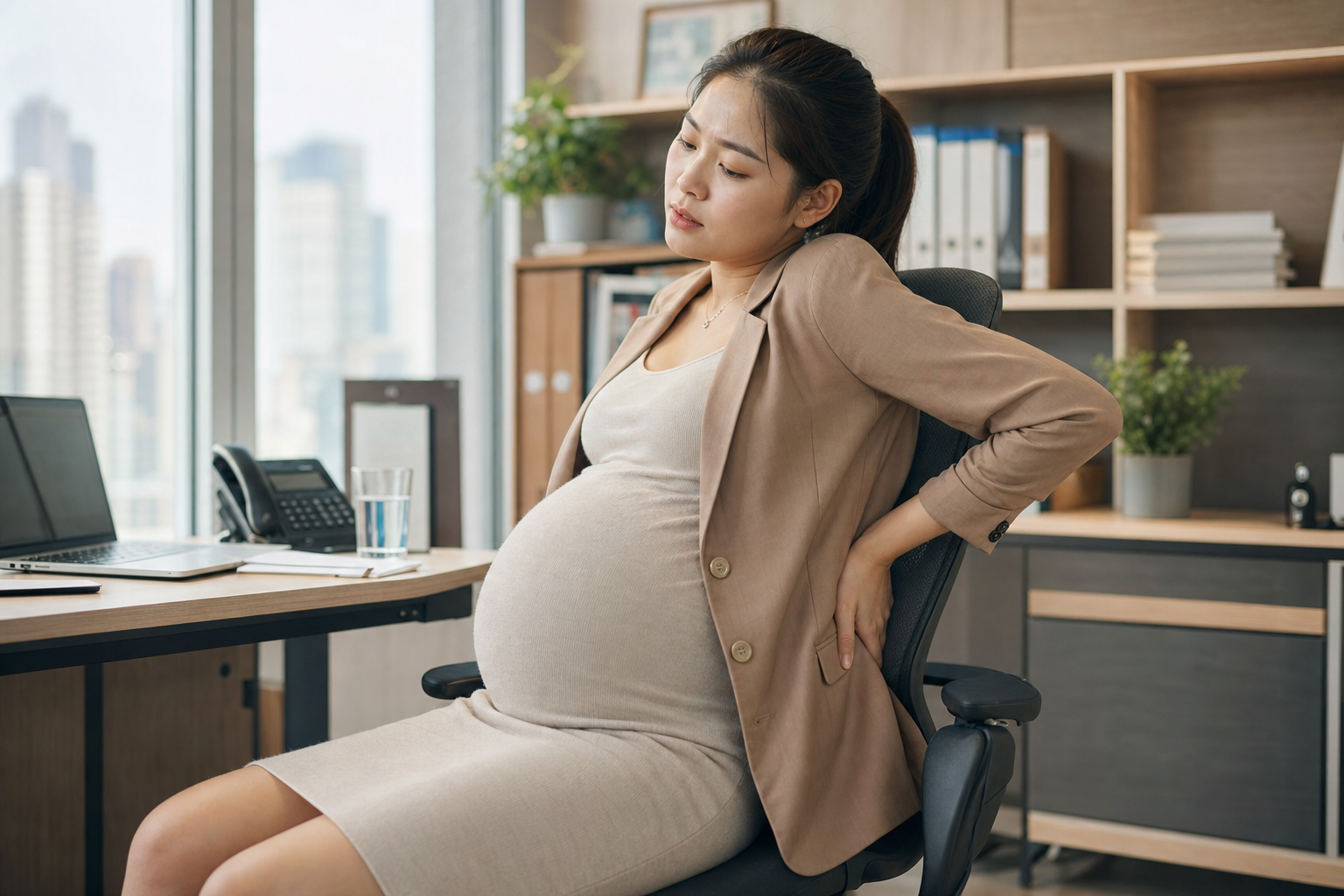 孕期久坐腰背痛？10分钟工位拉伸自救