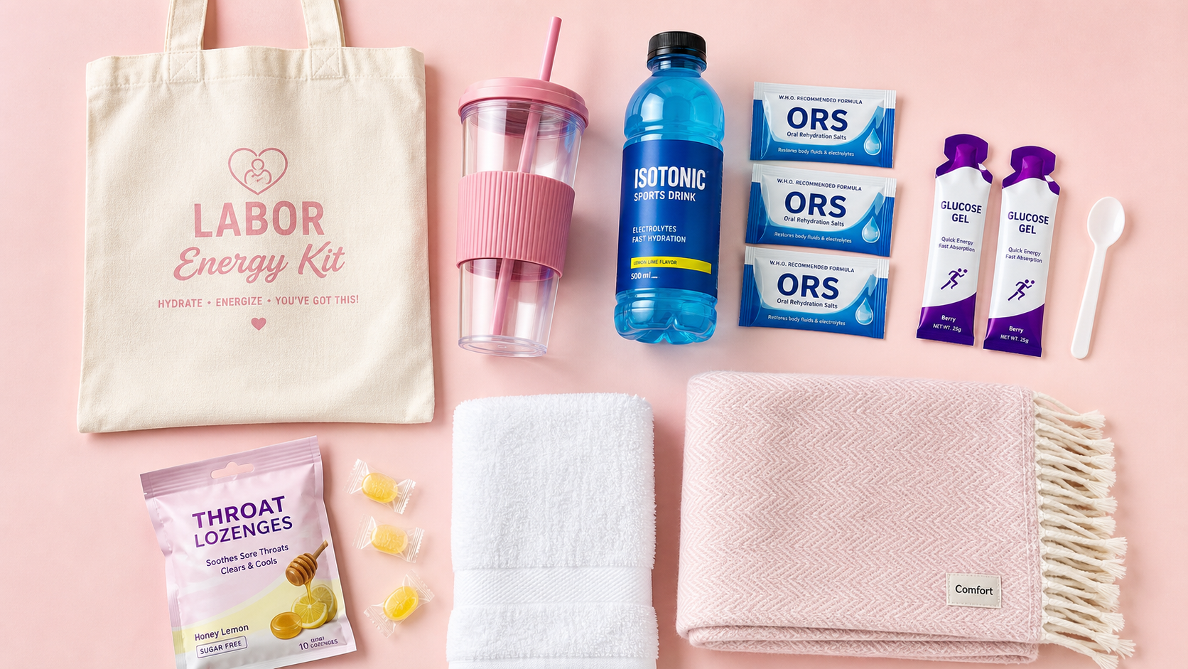A neat flatlay photography of a hospital bedside e
