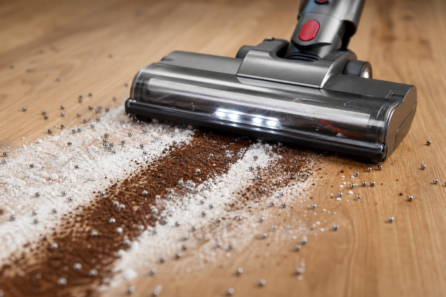 A close-up realistic shot of a modern vacuum clean
