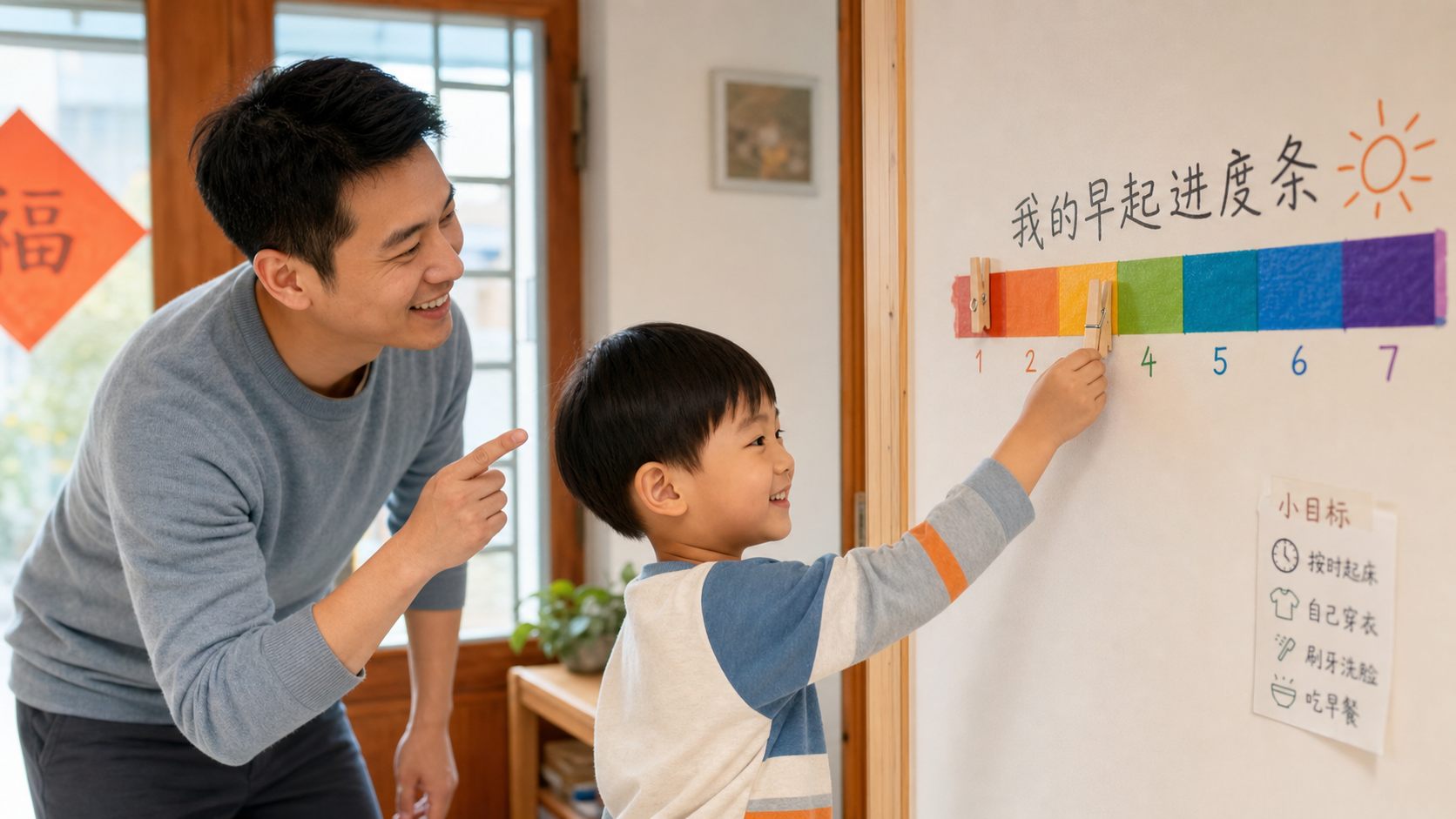 孩子出门总磨蹭？三招让时间被看见