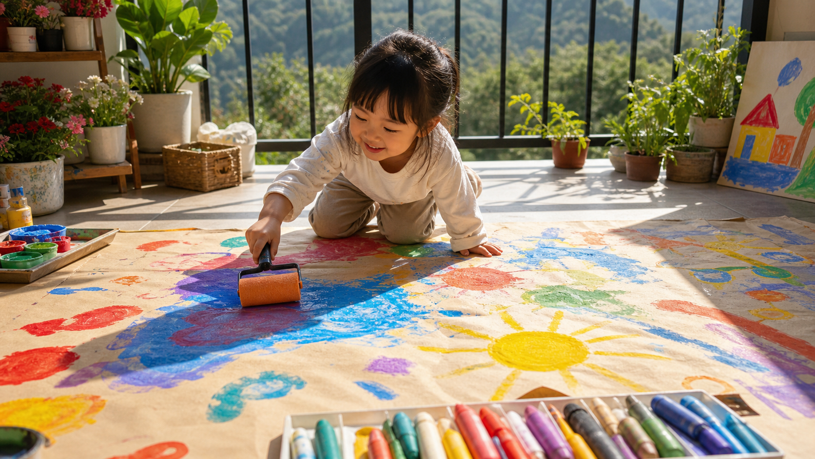 孩子画画总怕出错？三招激活视觉创造力
