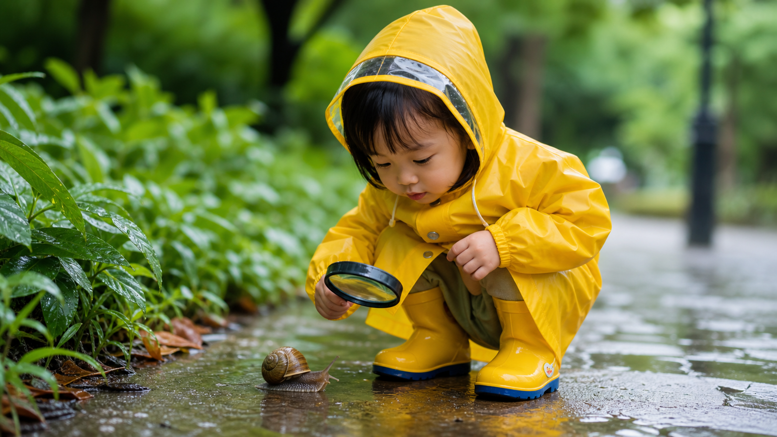 雨后遛娃别瞎跑，三张卡片提升观察力