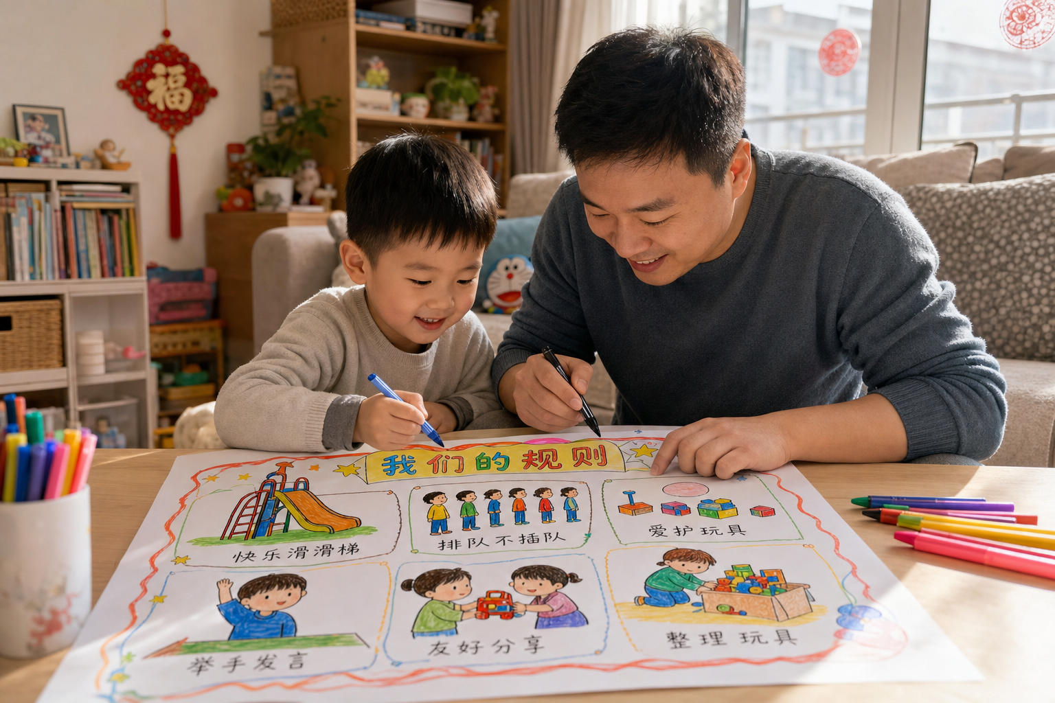 孩子总插队顶嘴？一招让他变秩序管家