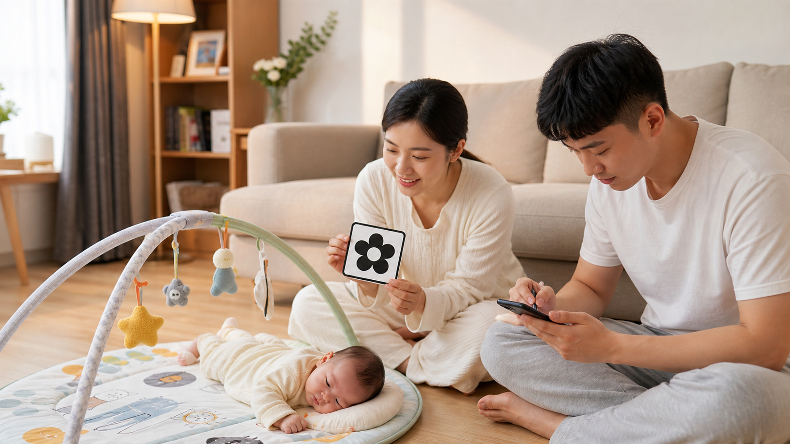 宝宝看黑白卡总转头？别被这假象骗了