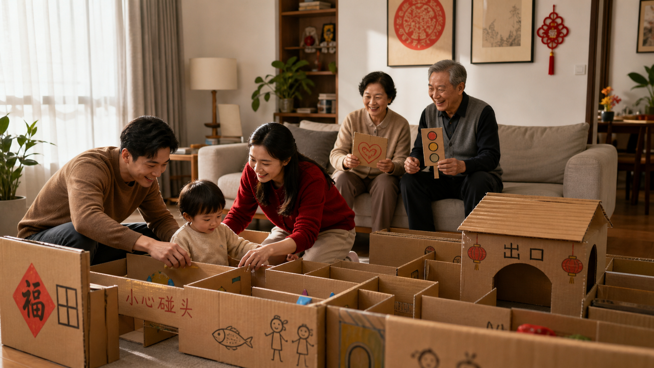 三招搞定长辈劣质玩具，纸盒带娃更聪明