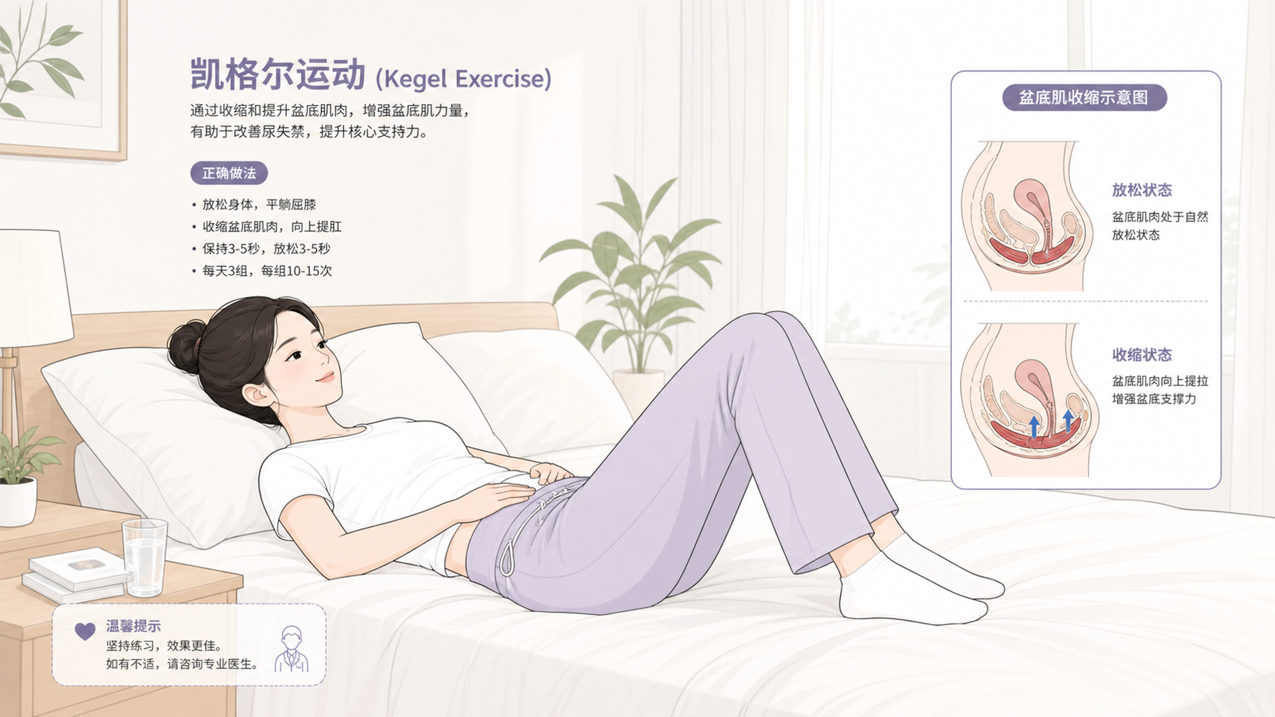 漏尿尴尬？3步找准发力点躺赢盆底肌