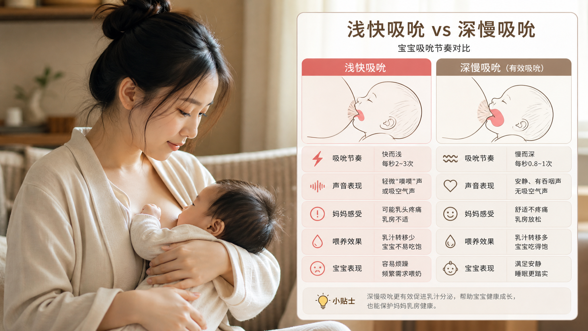 宝宝频繁找奶是饿了？听懂吞咽声不再焦虑