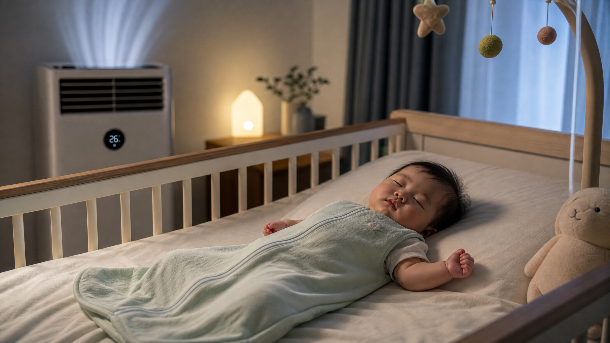 宝宝夏夜总热醒？这套空调睡眠法绝了
