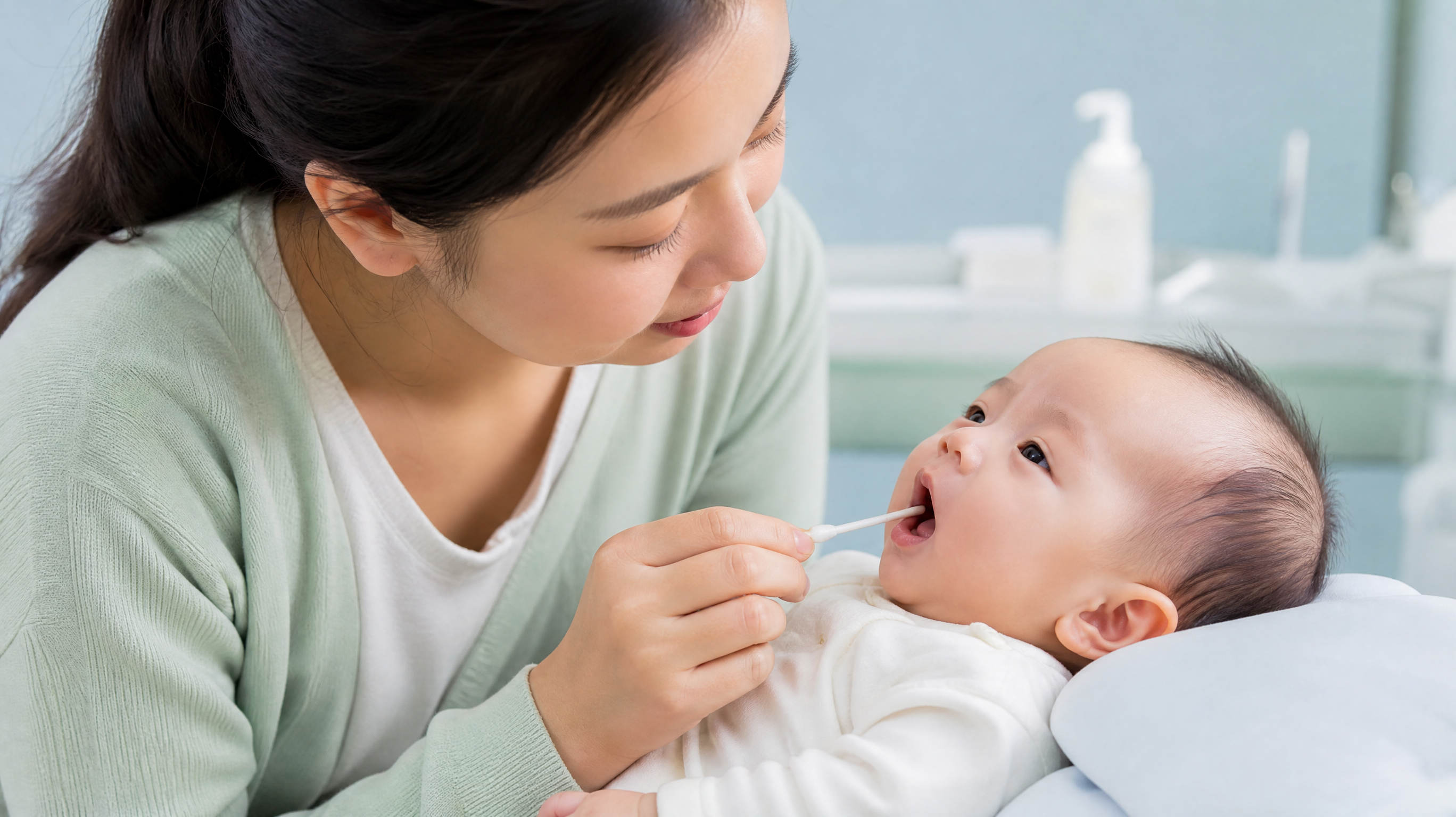 宝宝满嘴白斑拒奶？一根棉签教你鉴别