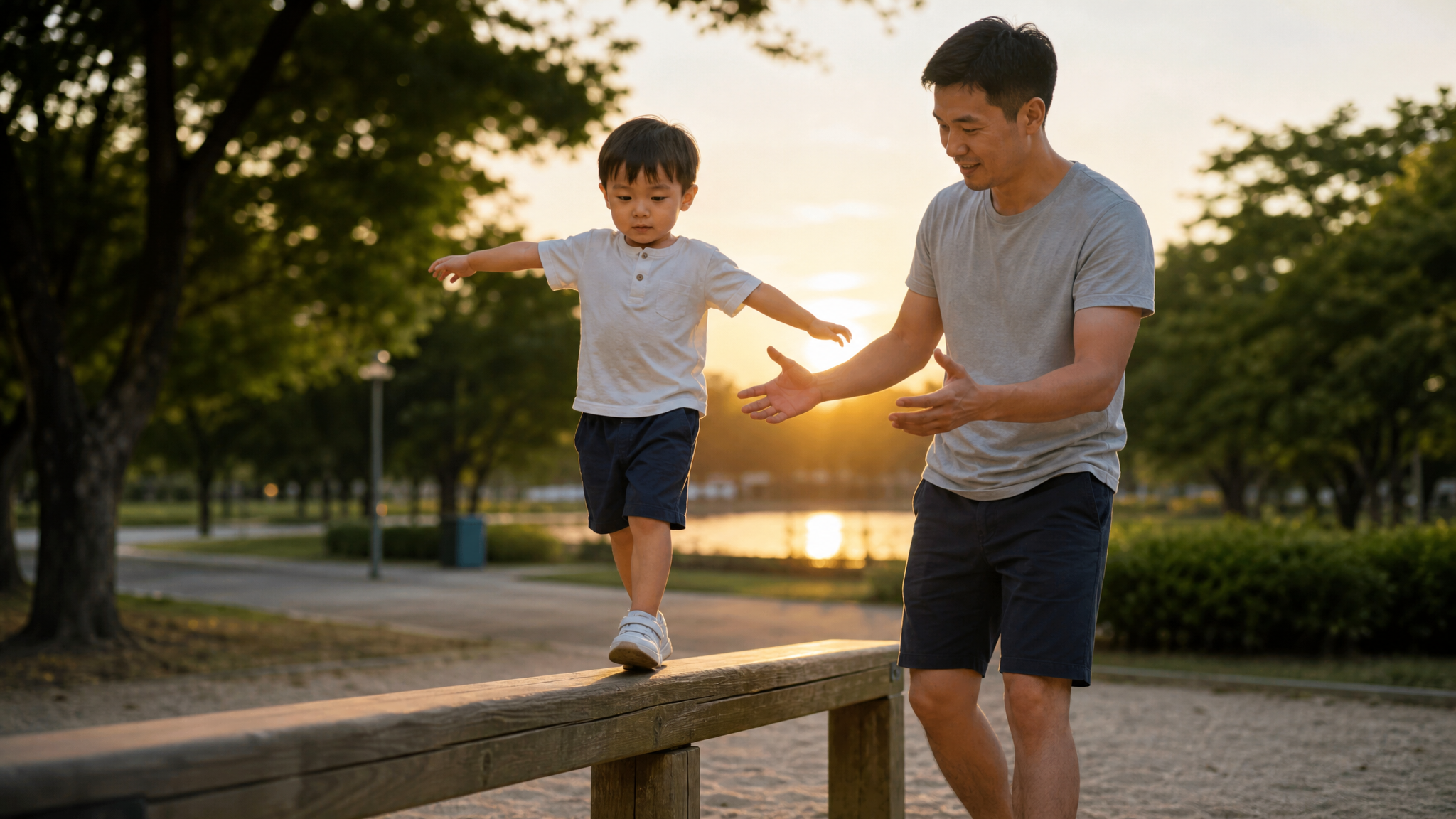 A high-quality realistic photo of a Chinese father
