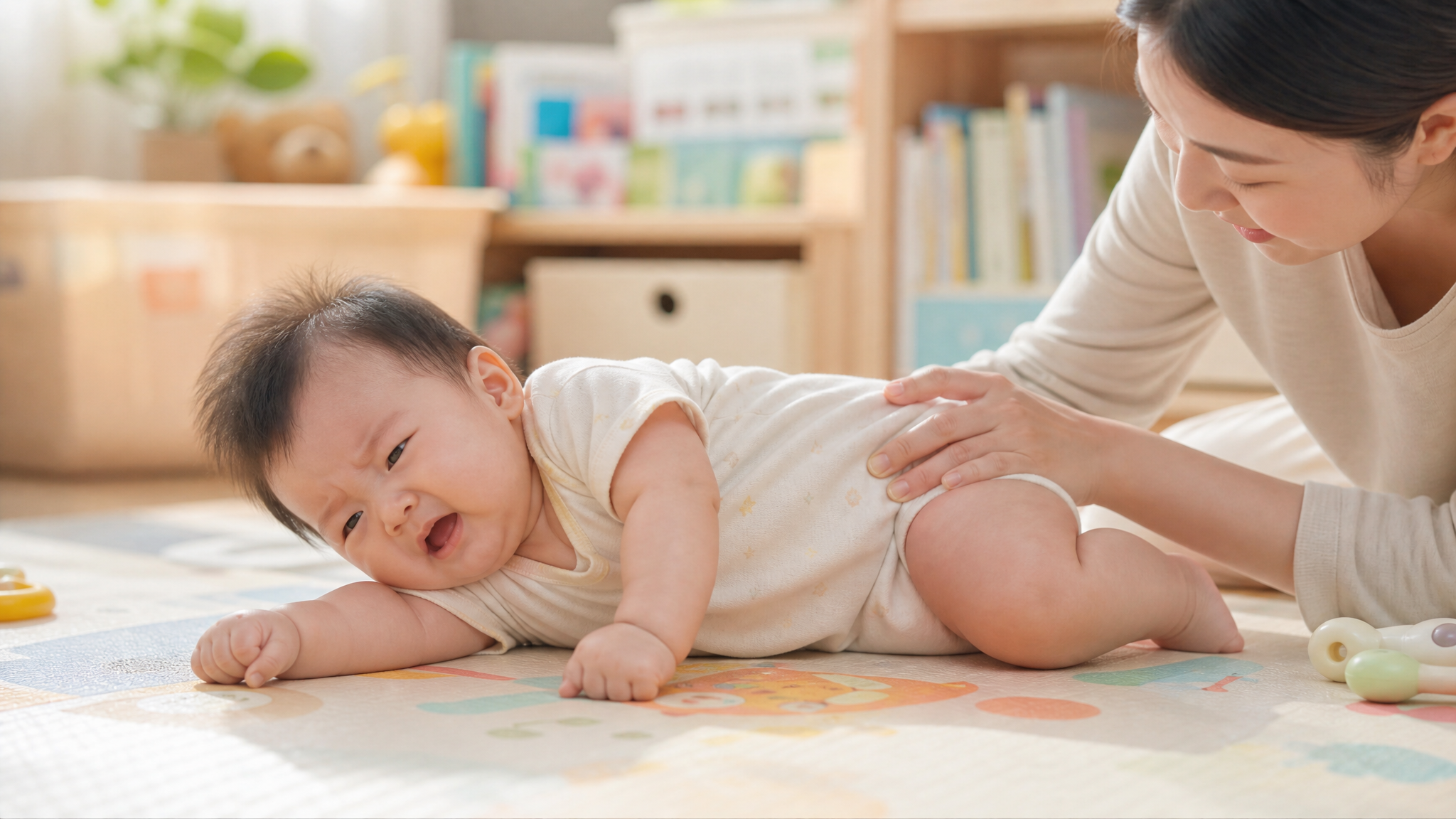 宝宝翻身老卡腰？3招解锁高质量翻身