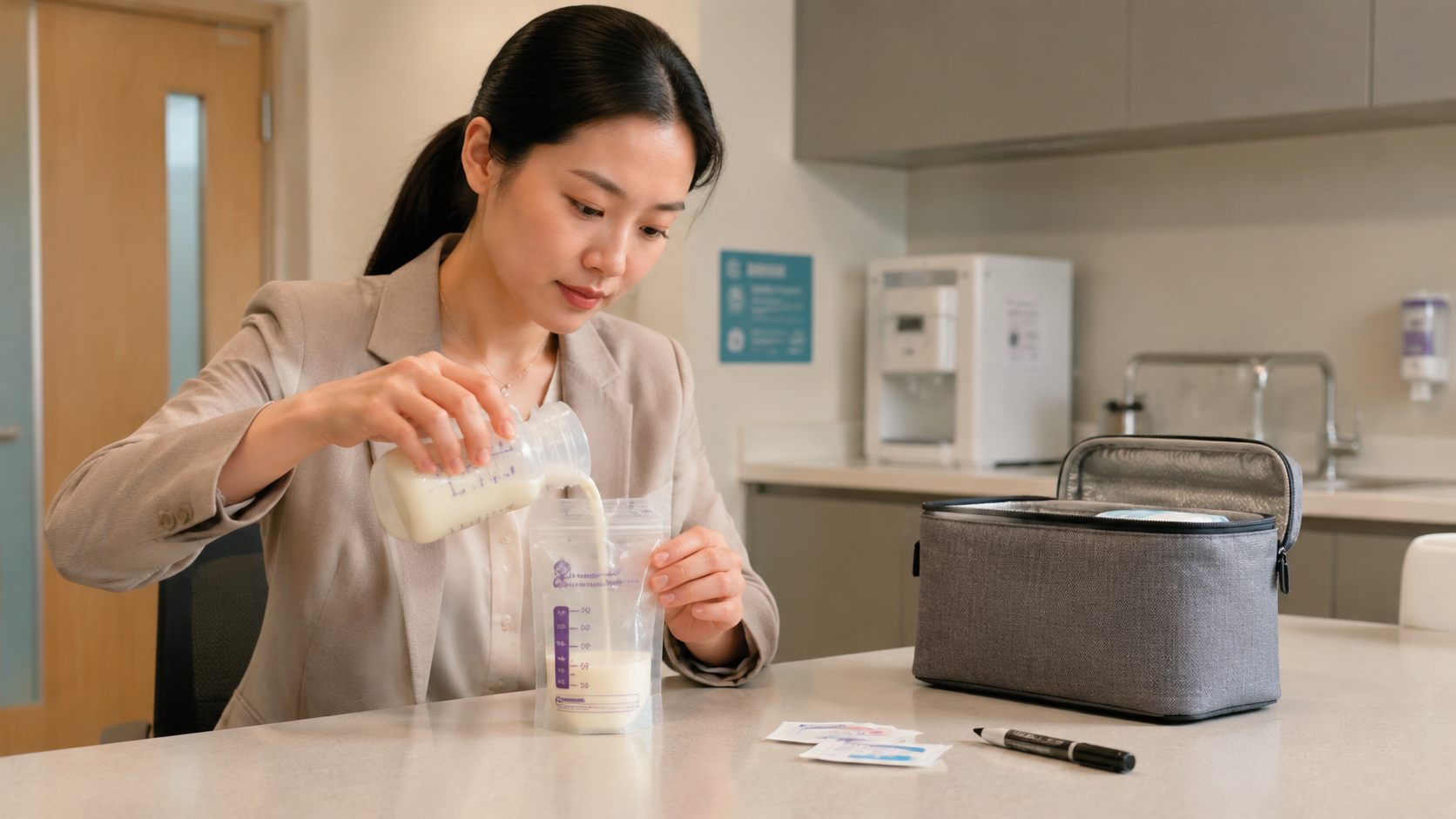 茶水间背奶怕污染？黄金30秒无菌分装术
