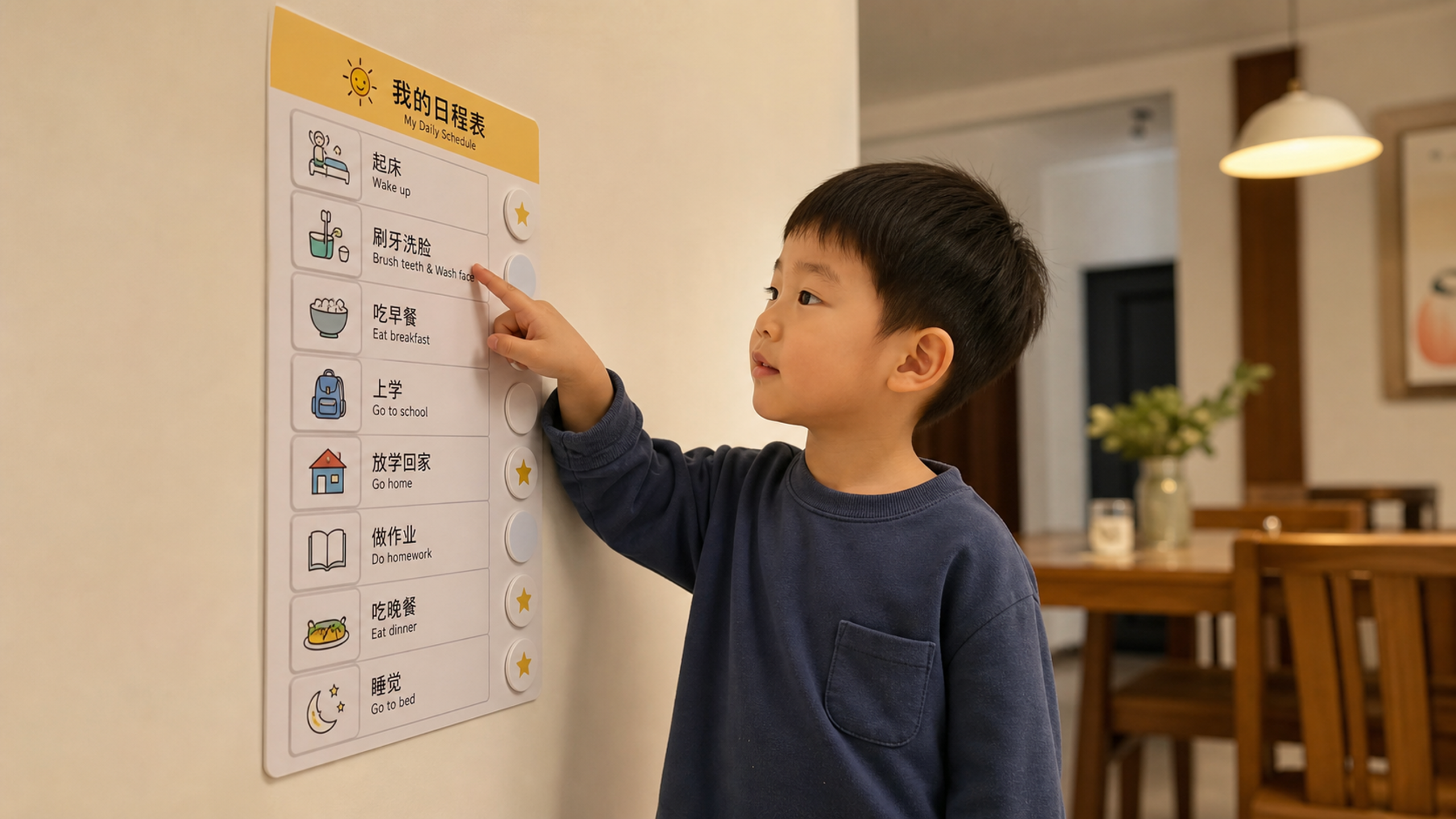 A realistic photo of a cute Chinese child (around 