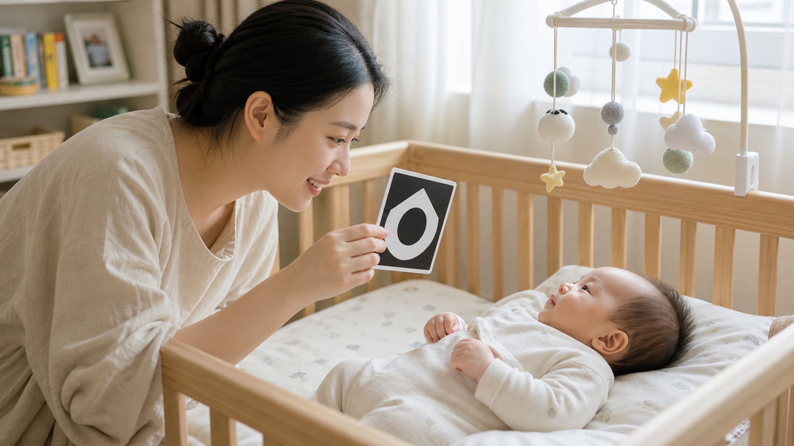 A photorealistic image of a young Chinese mother g