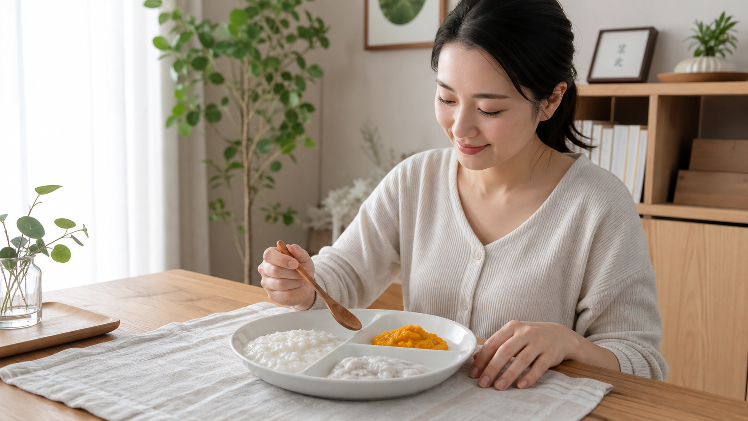 A photorealistic image of a Japanese-style divided