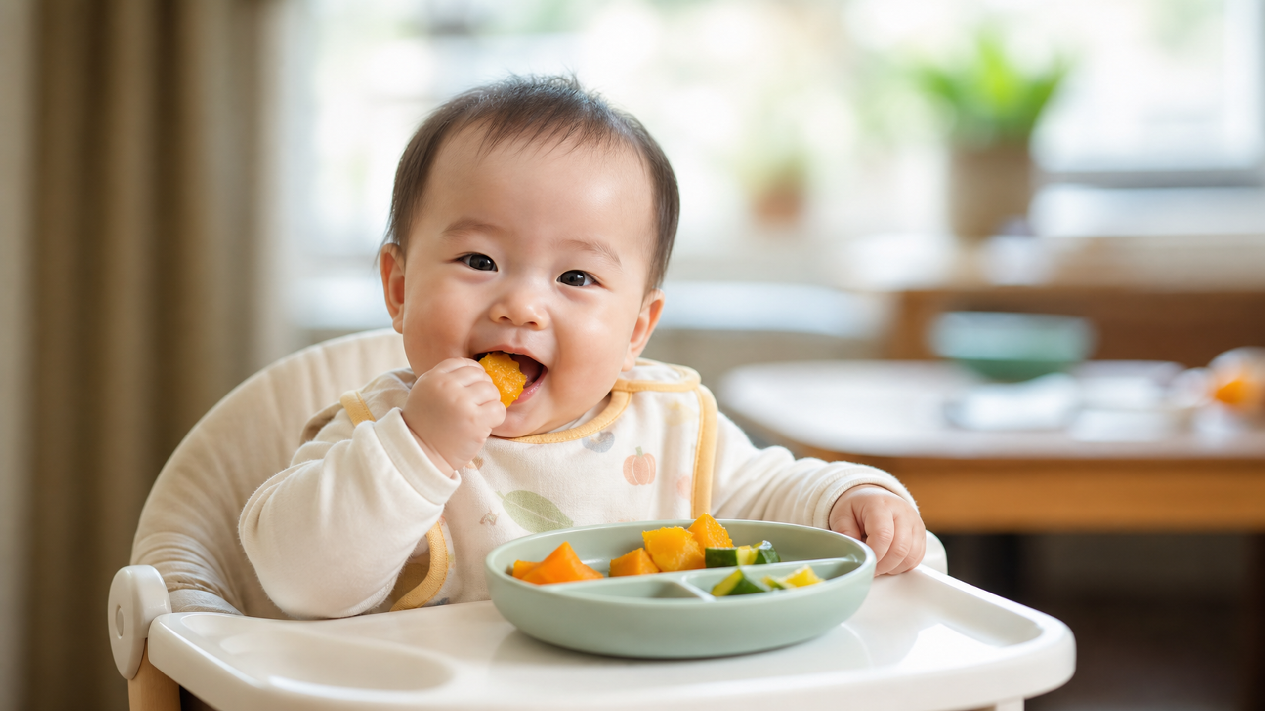 宝宝吃辅食一吃就干呕？千万别退回打泥