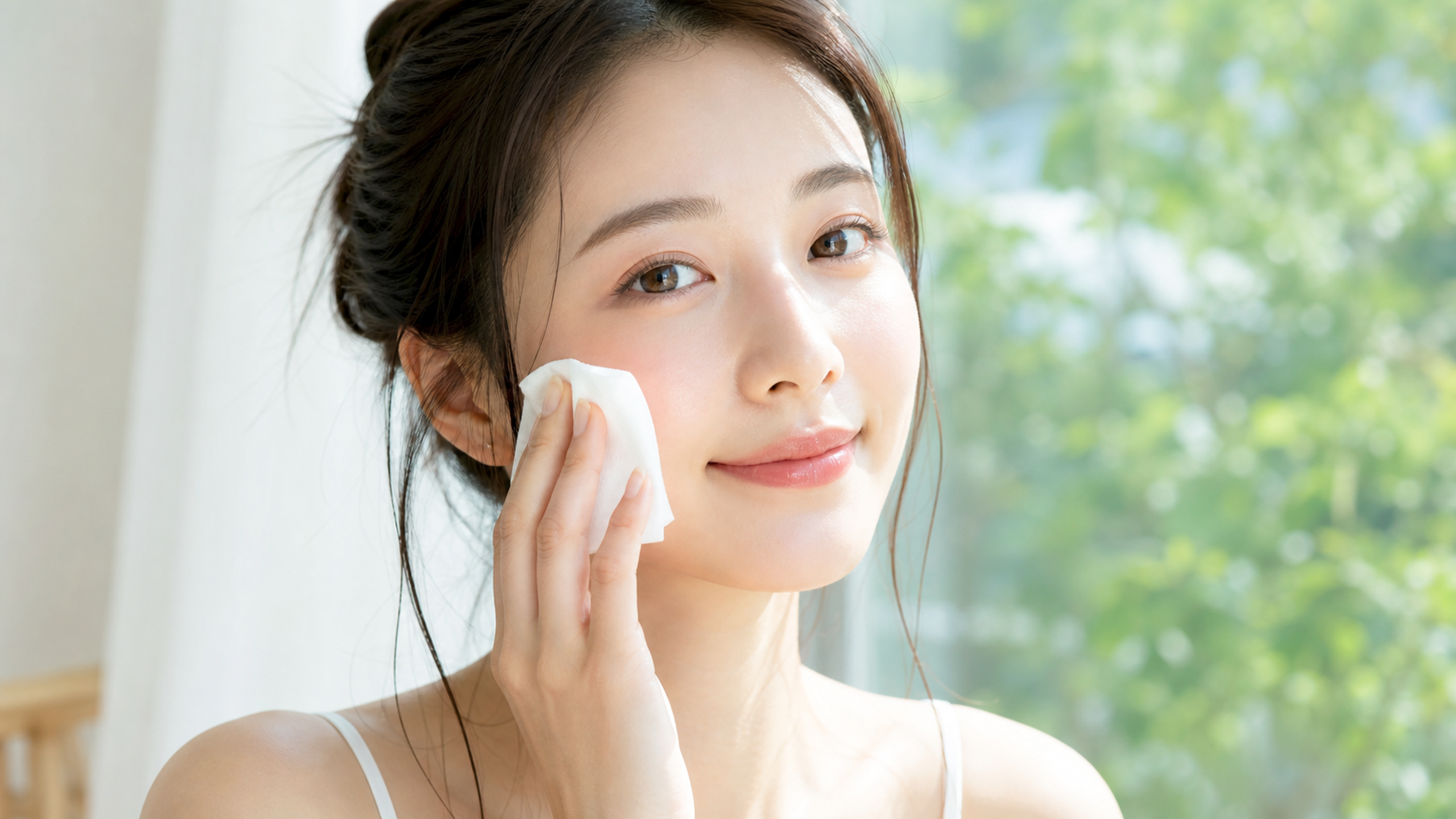A close-up portrait of a beautiful young Chinese w