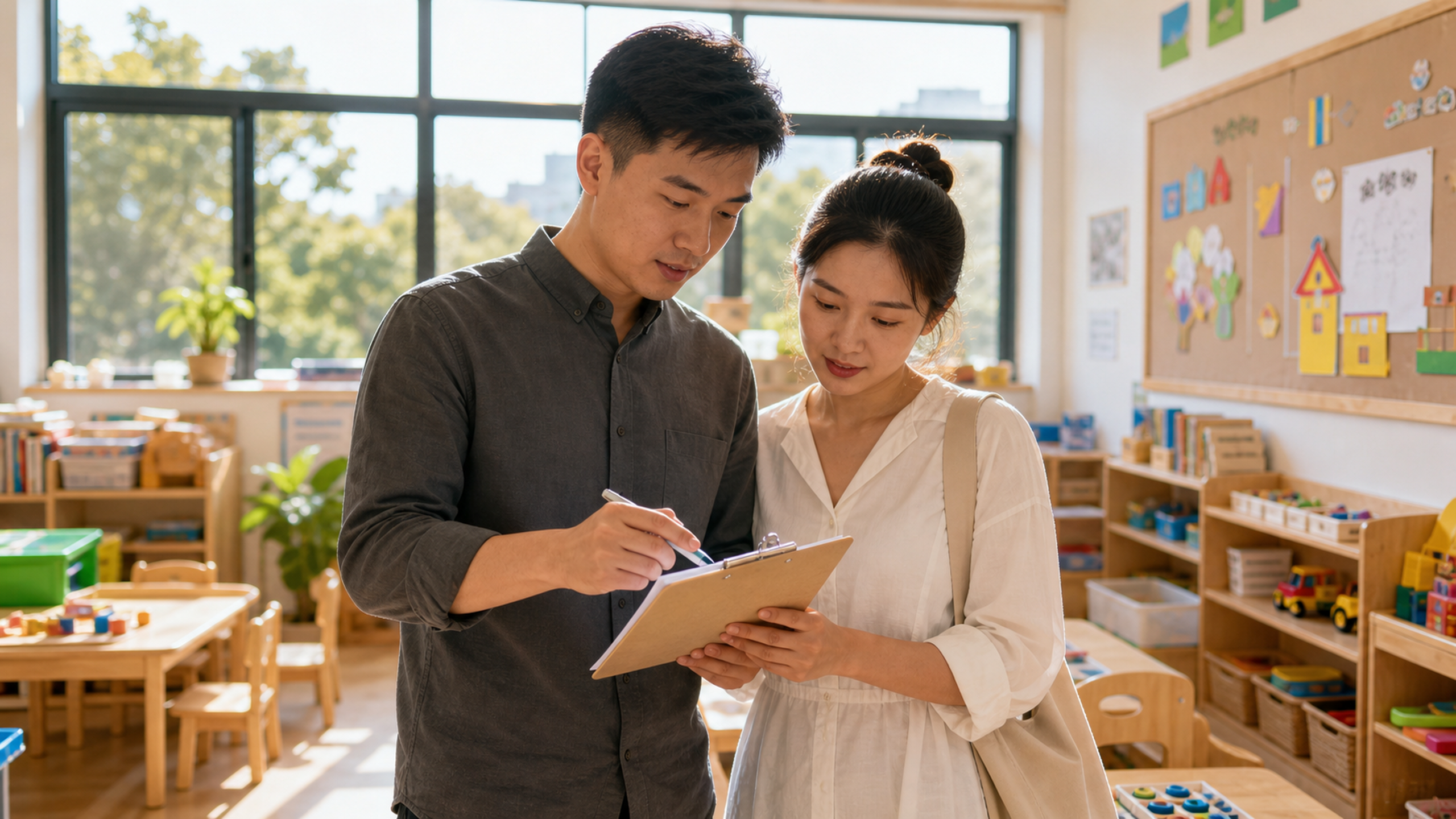 A realistic photography of a young Chinese couple