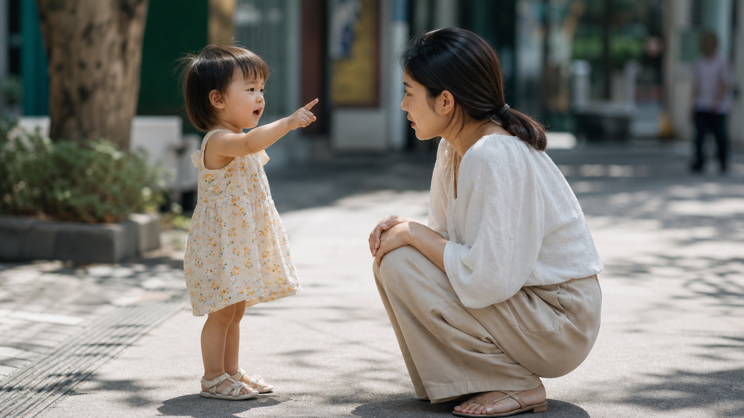 A hyper-realistic medium shot of a 2-year-old Chin