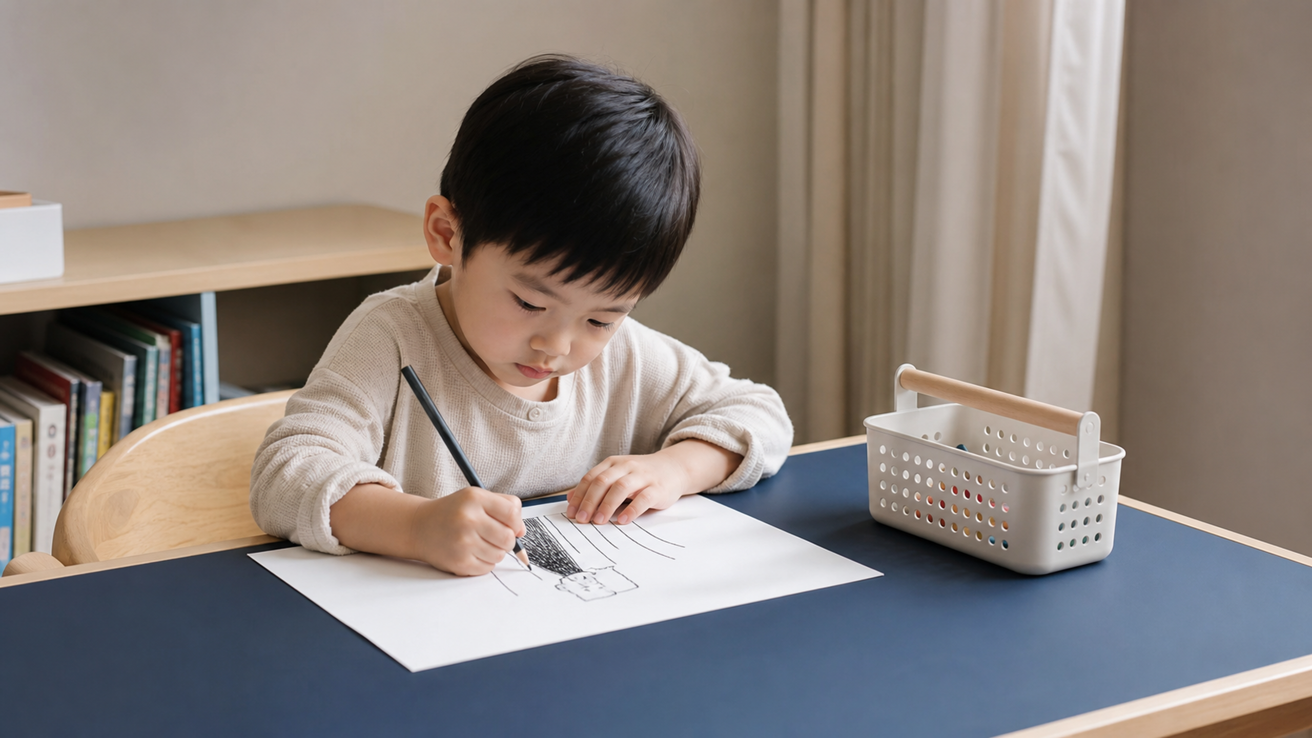 A hyper-realistic photography of a 4-year-old Chin
