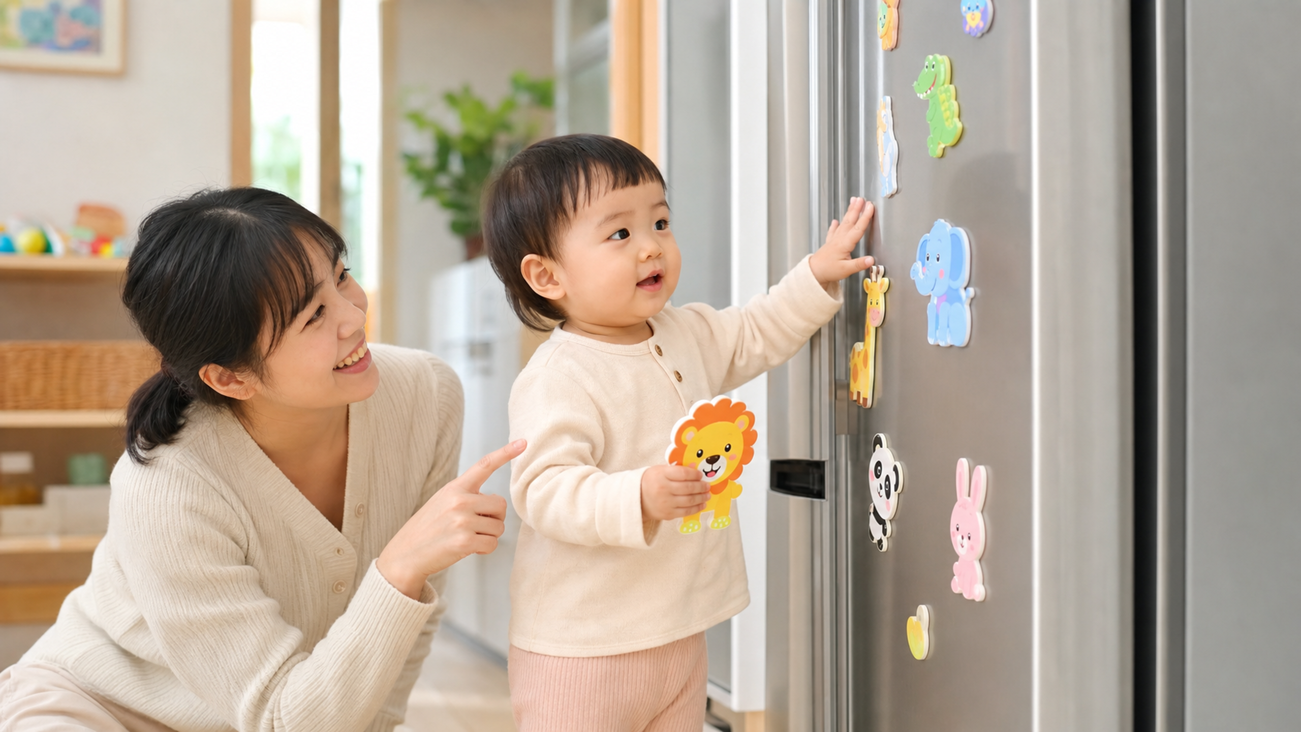 A cute 1.5-year-old Chinese toddler standing in fr