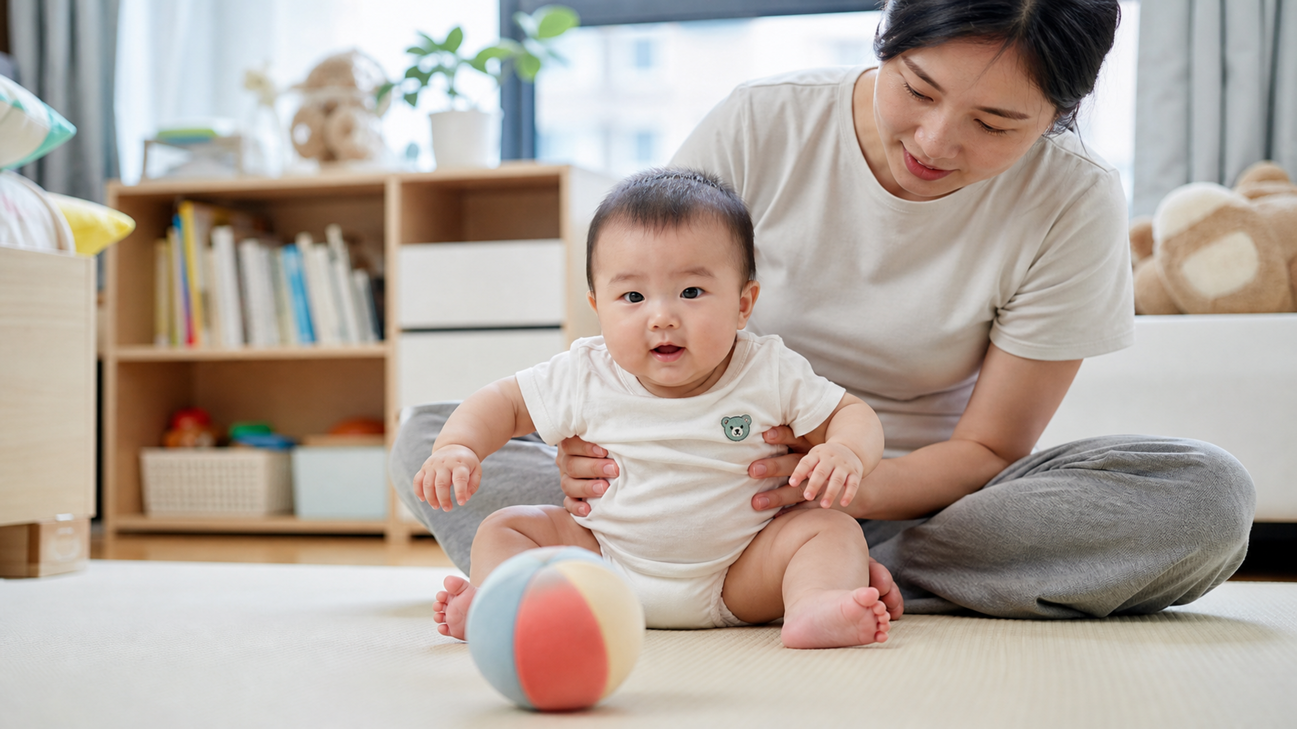 宝宝一伸手就摔？三步练出坐姿防摔手