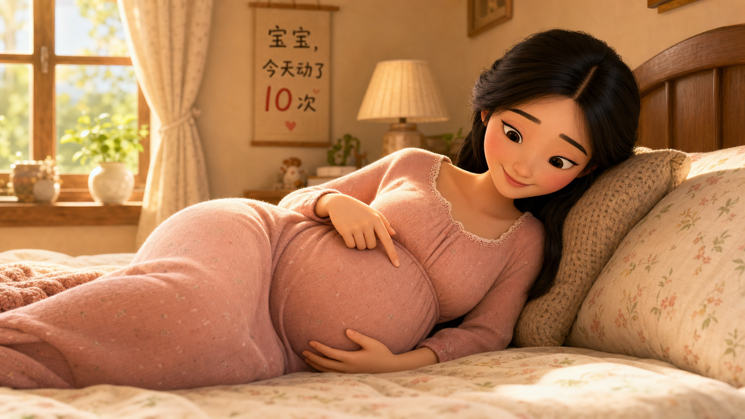 A warm and cozy illustration of a beautiful Chines