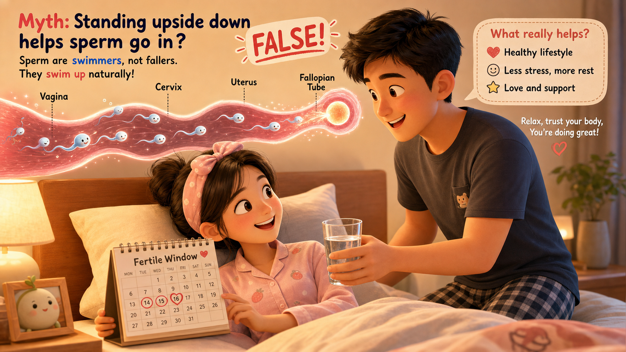 A humorous and warm illustration of a young Chines